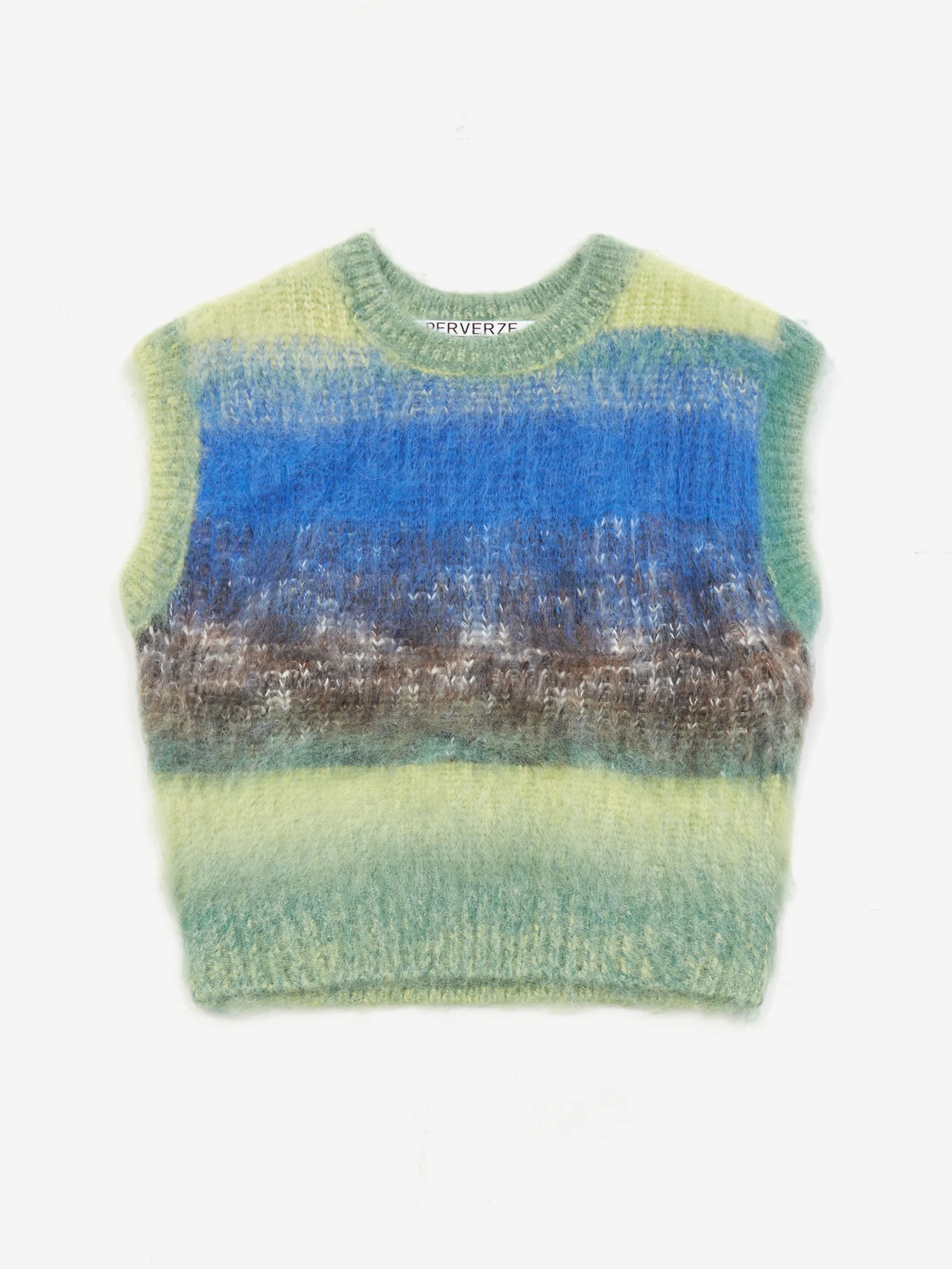 Perverze Gradient Stripe Vest - Green - Image 4