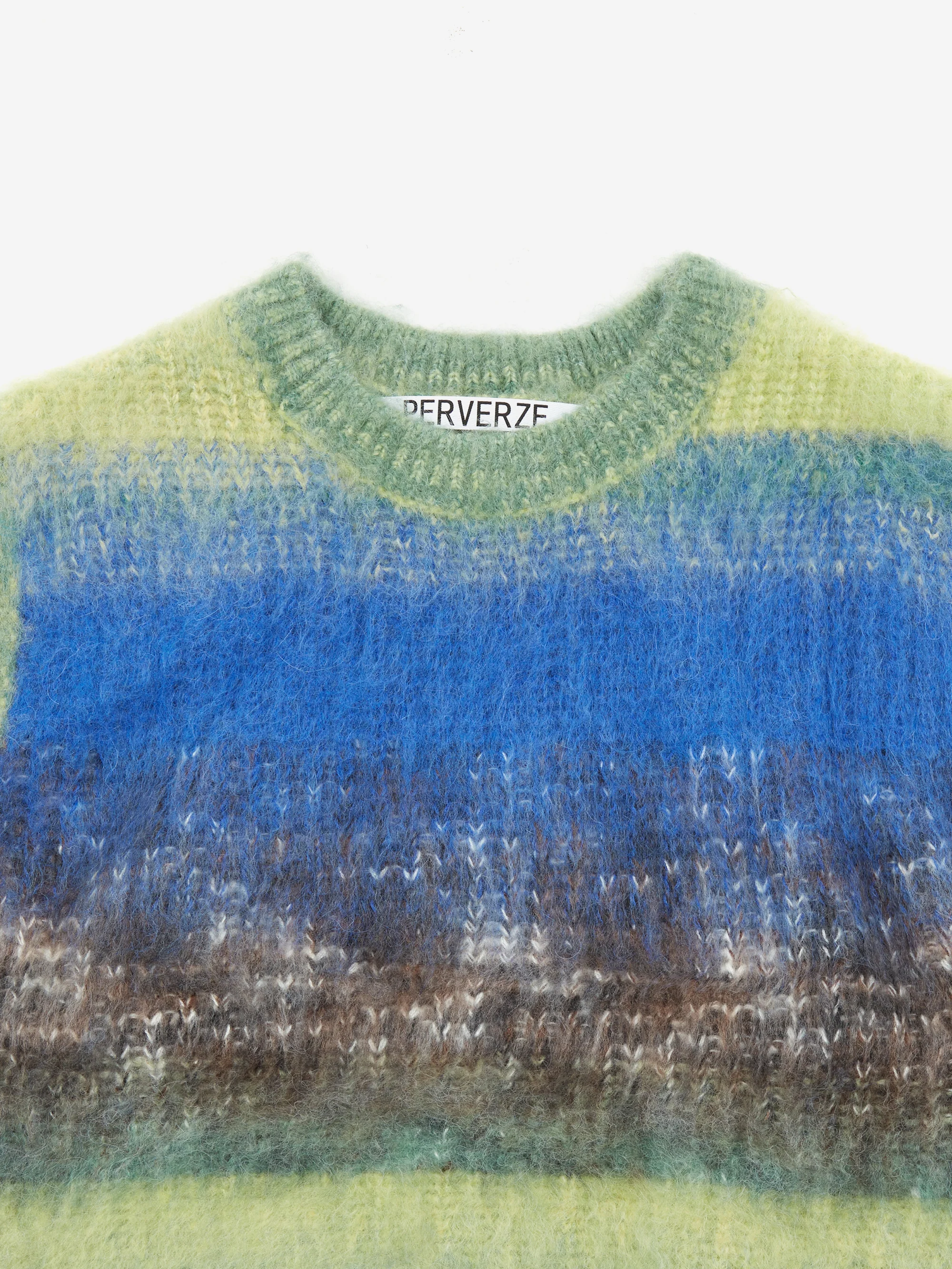Perverze Gradient Stripe Vest - Green - Image 5