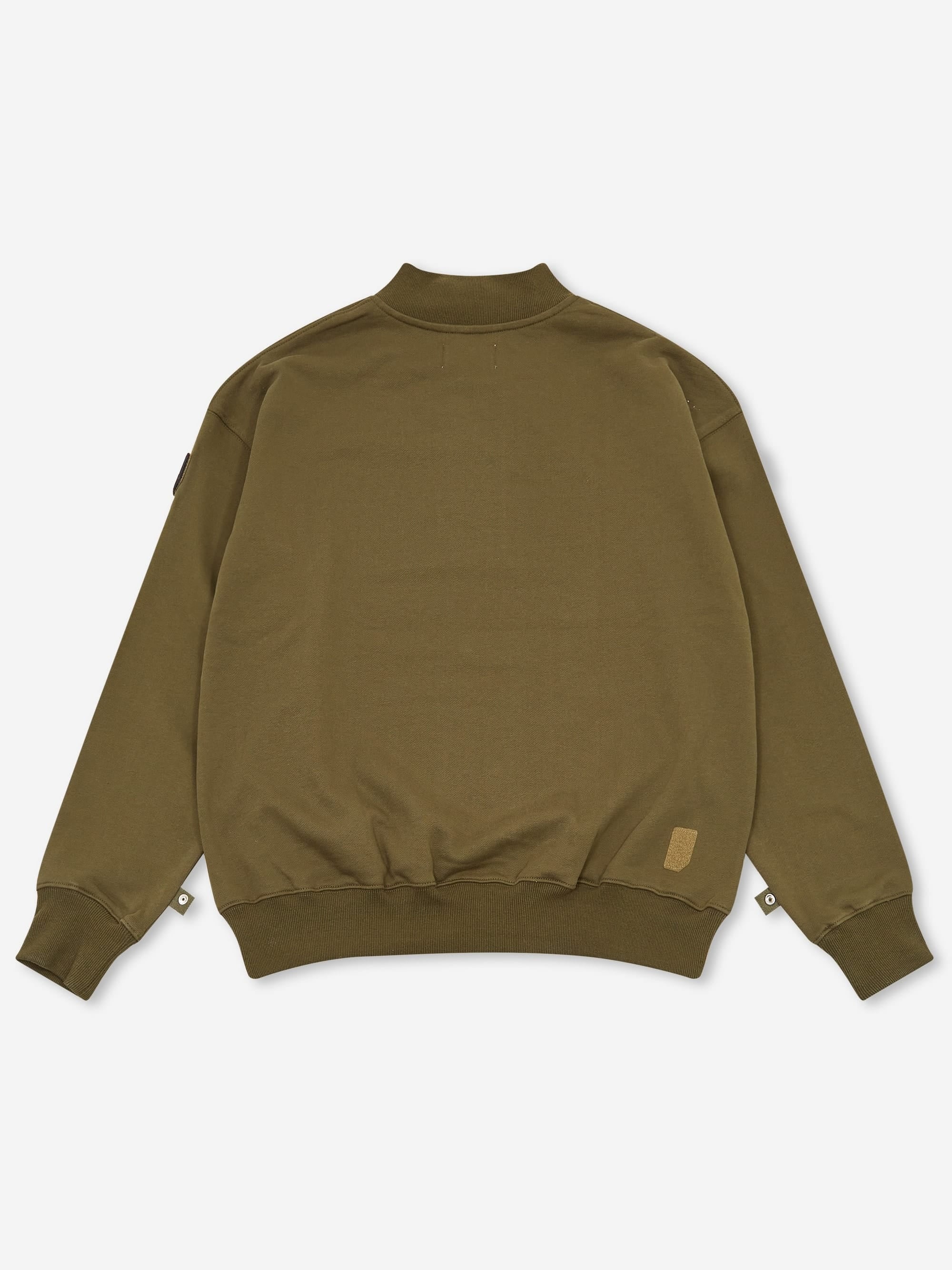 Phingerin Double Henley Sweatshirt - Olive Drab - Image 3