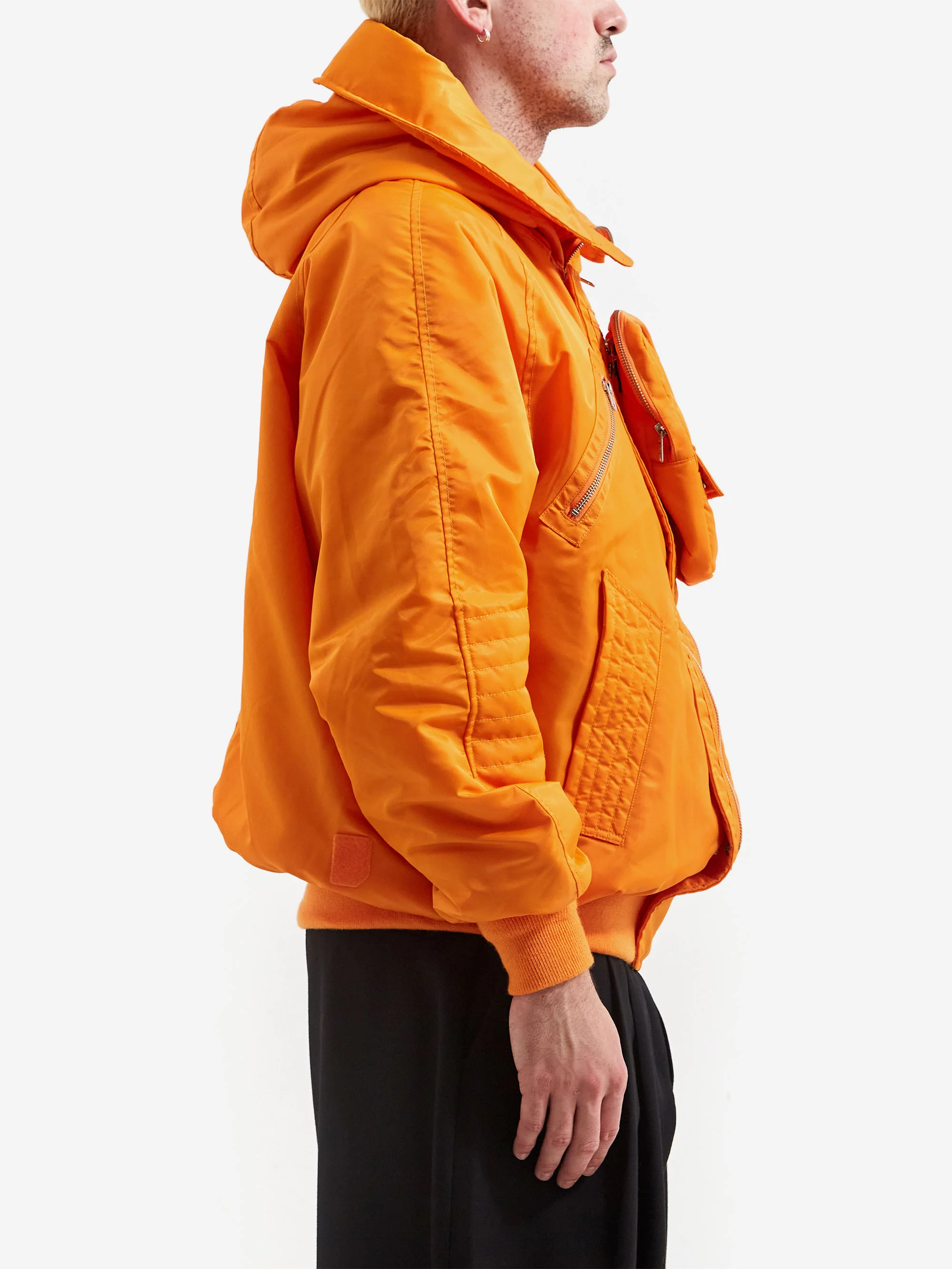 Phingerin Elevation Hooded Bomber - Orange - Image 5