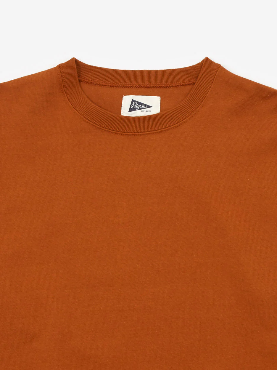 Pilgrim Surf + Supply Fiore Heavy Jersey Crew - Copper - Image 3