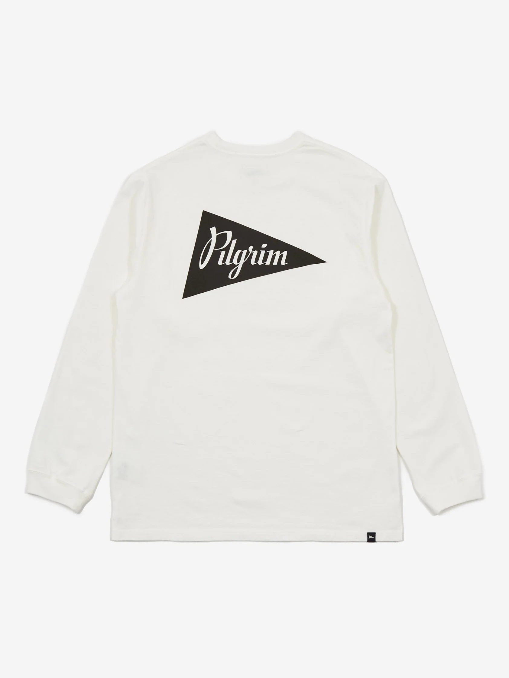Pilgrim Surf + Supply Longsleeve Team Pocket Tee - White/Black - Image 7
