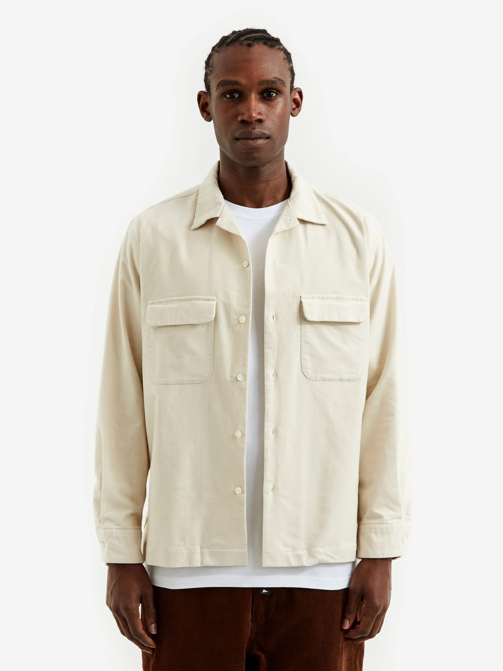Pilgrim Surf + Supply Vincent Longsleeve Shirt - Off White - Image 2