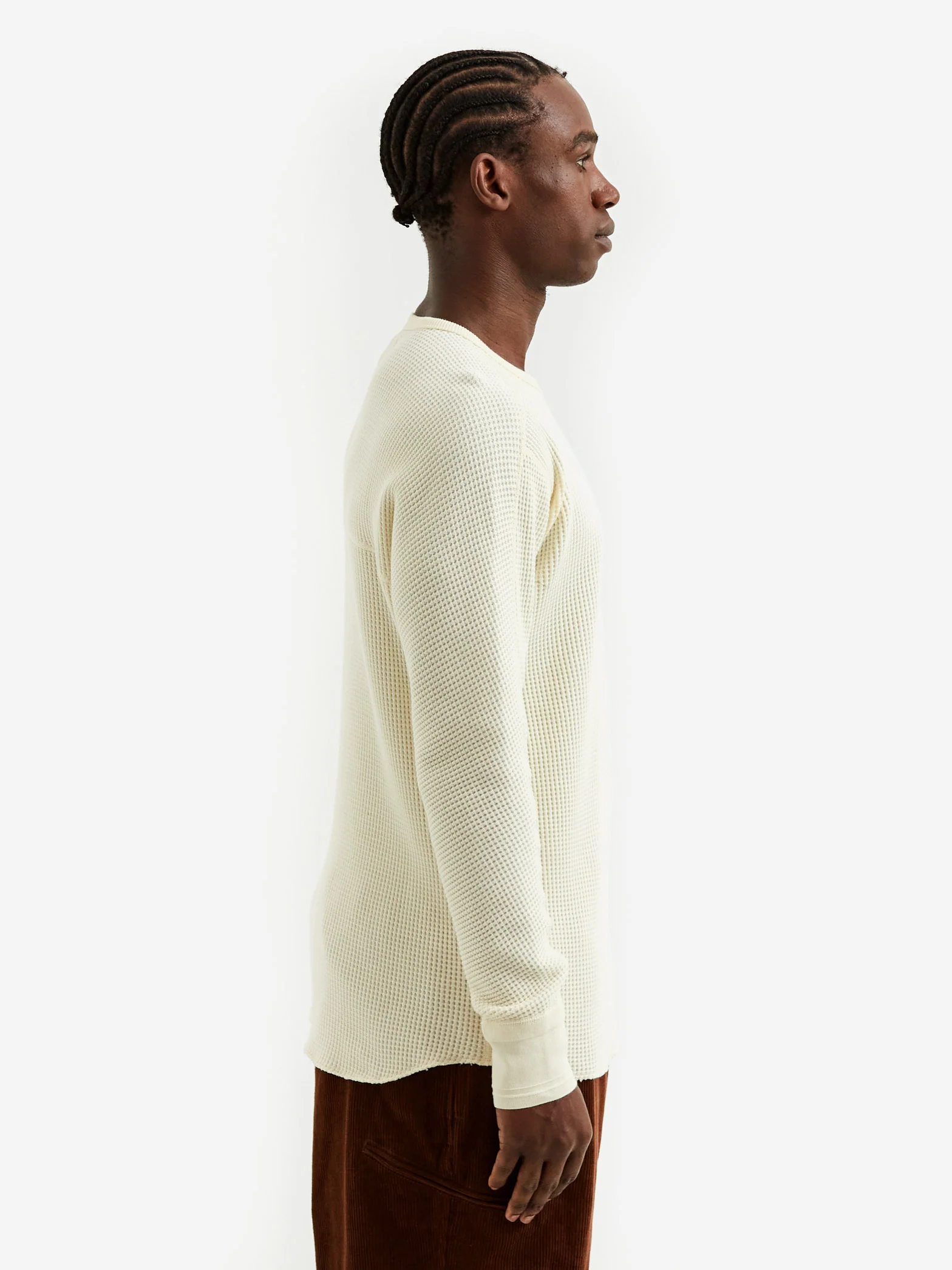 Pilgrim Surf + Supply Wolpe Thermal Waffle Crew - Off White - Image 7
