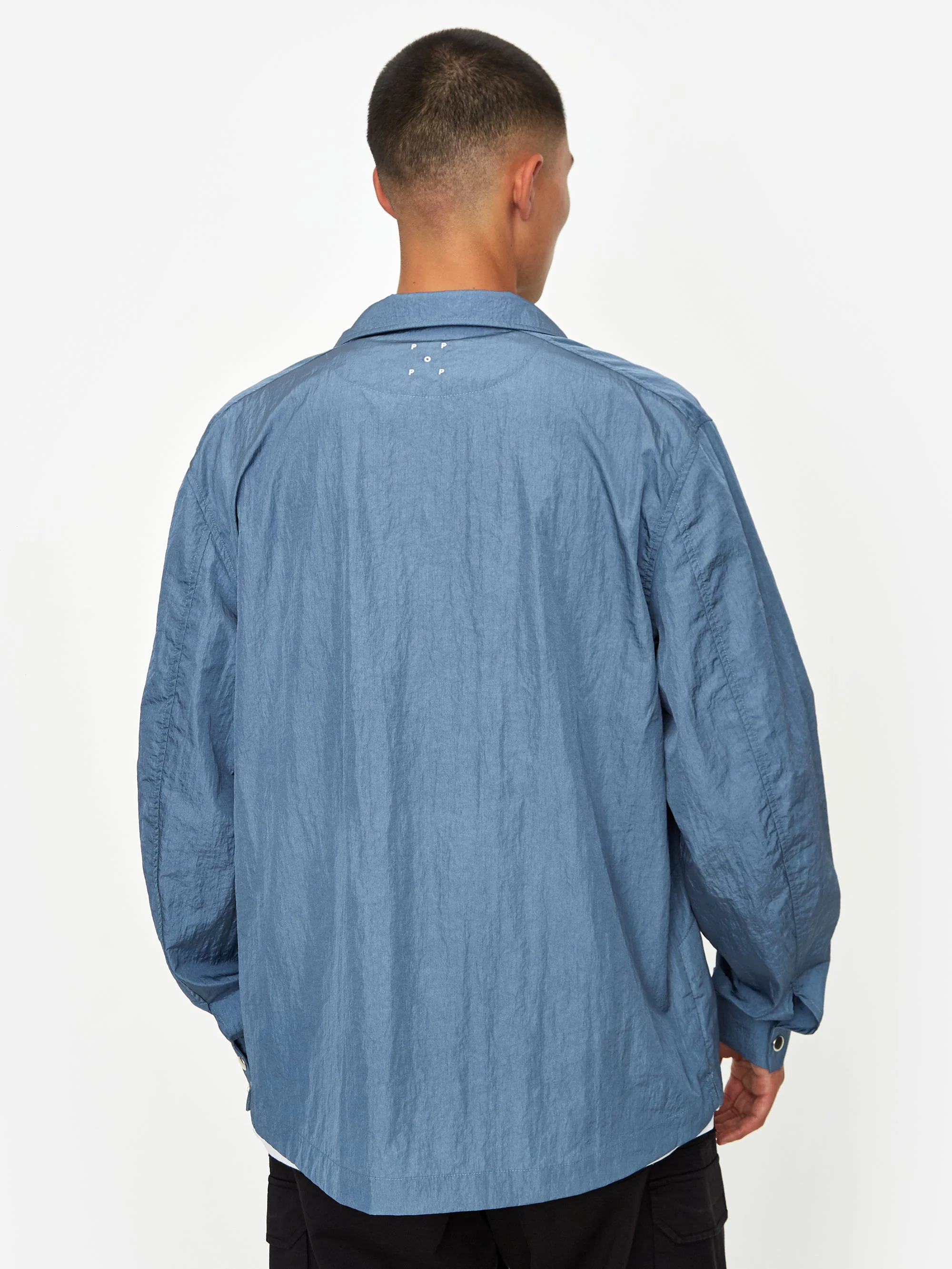 Pop Trading Company Big Pocket Shirt Jacket - Blue Shadow - Image 14
