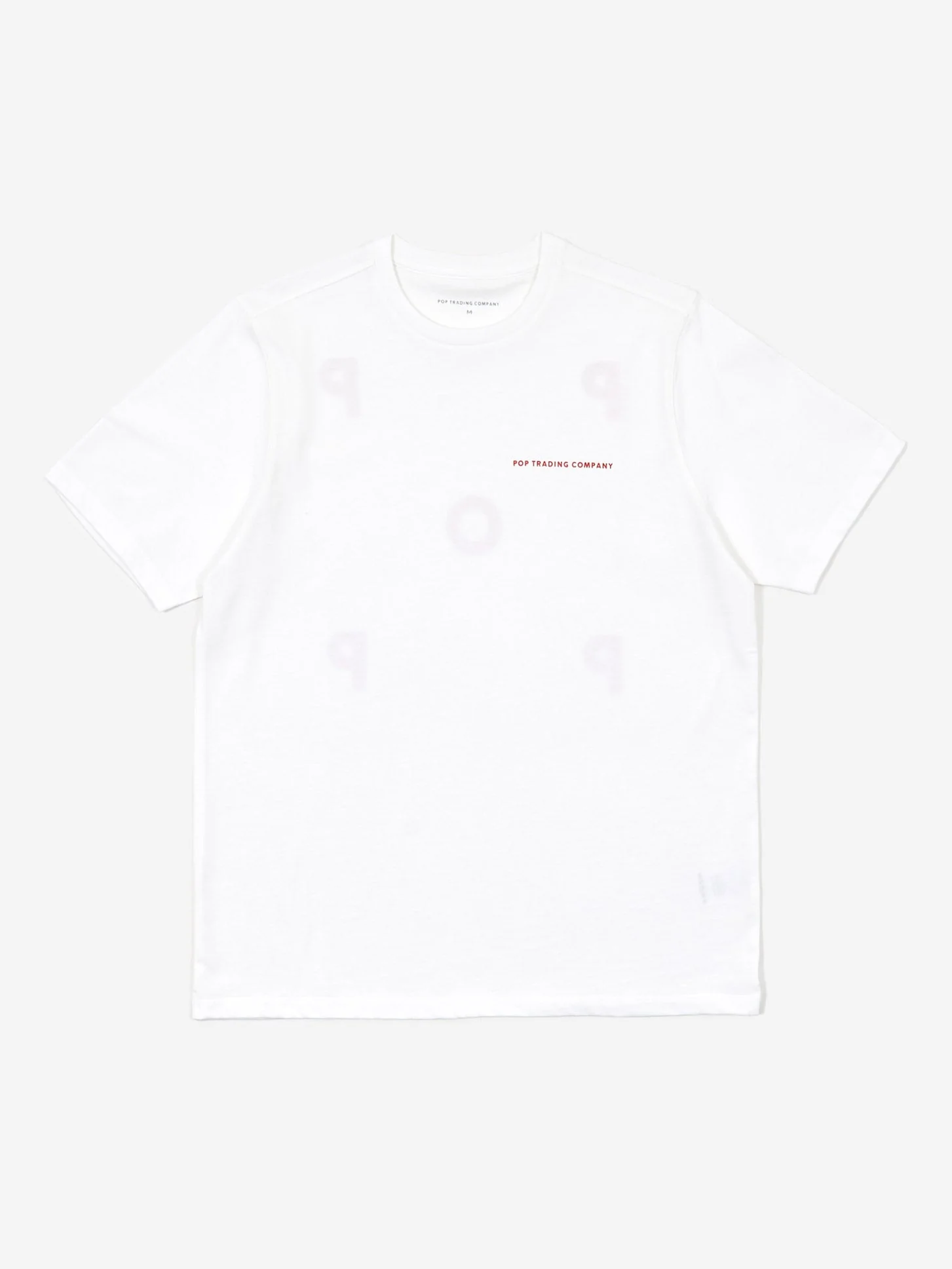 Pop Trading Company Logo Short Sleeve T-Shirt - White/Pionciana
