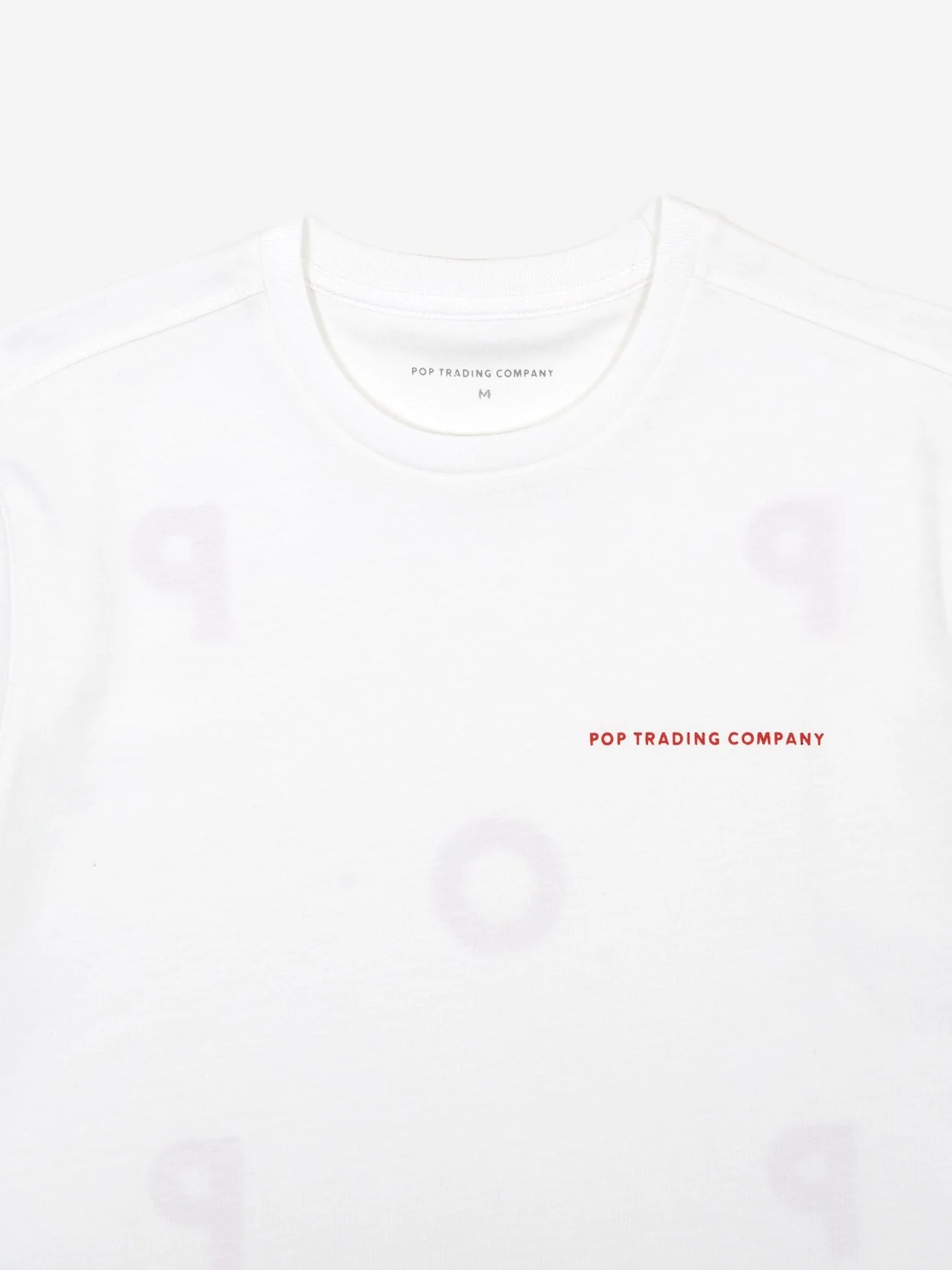Pop Trading Company Logo Short Sleeve T-Shirt - White/Pionciana - Image 3
