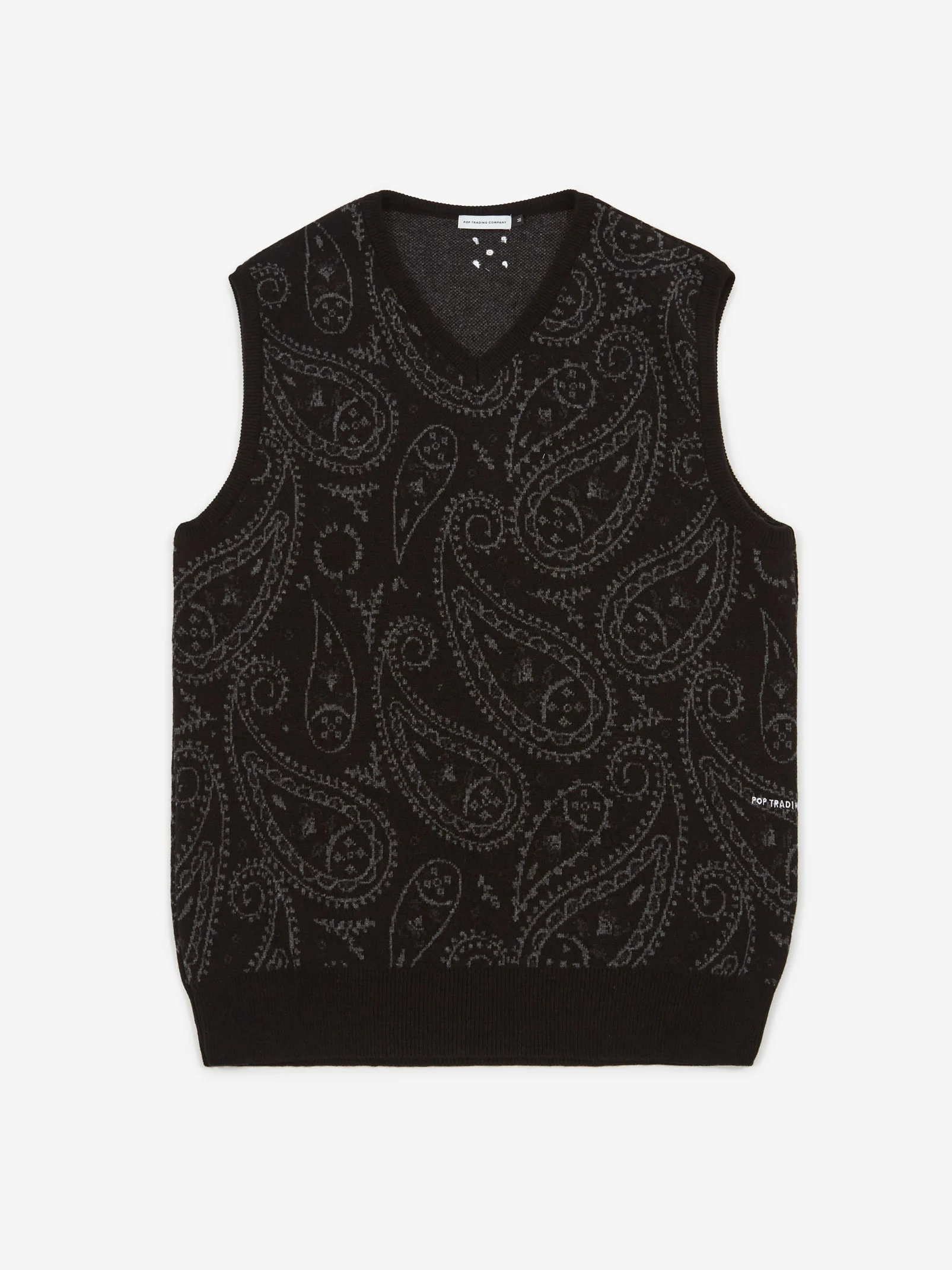 Pop Trading Company Paisley Spencer Vest - Anthracite