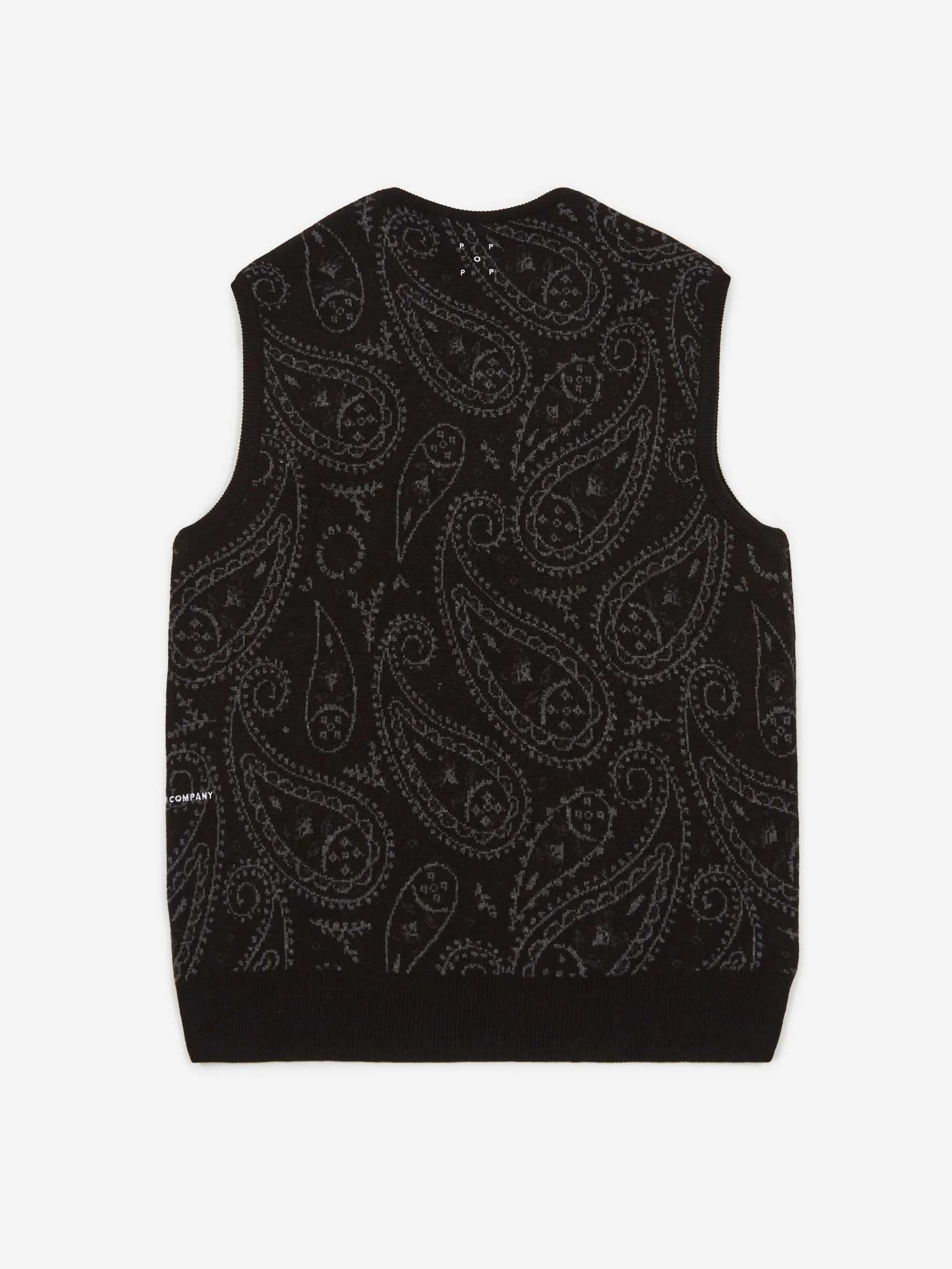 Pop Trading Company Paisley Spencer Vest - Anthracite - Image 4