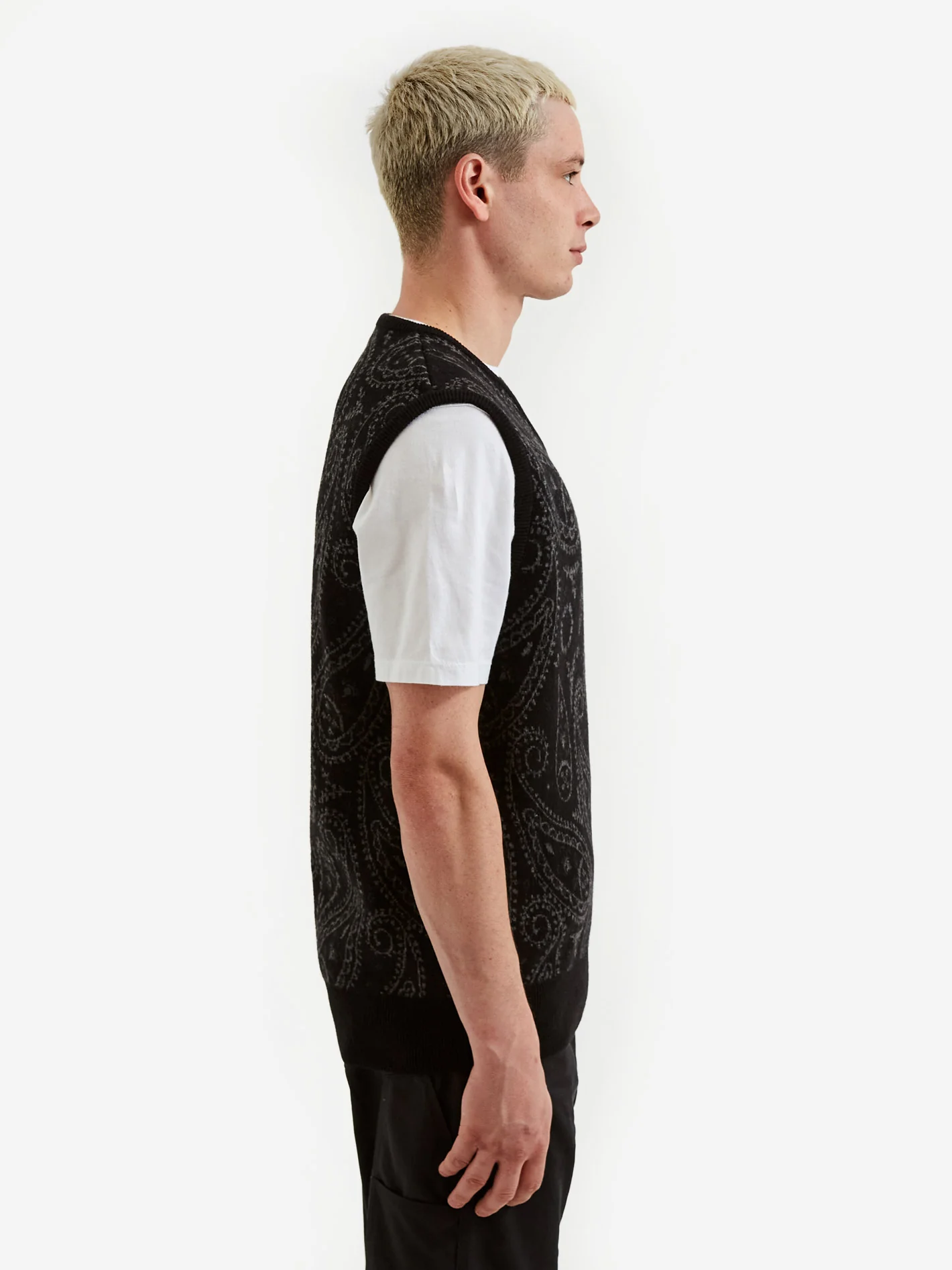 Pop Trading Company Paisley Spencer Vest - Anthracite - Image 5