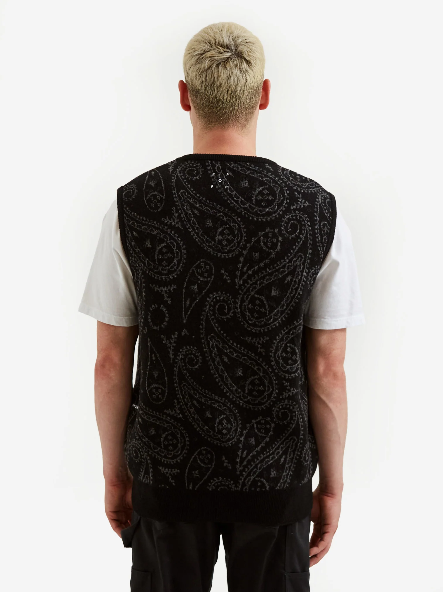Pop Trading Company Paisley Spencer Vest - Anthracite - Image 6