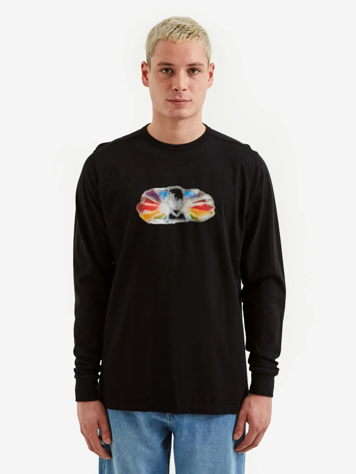 Pop Trading Company Rop Longsleeve T-Shirt - Black - Image 2