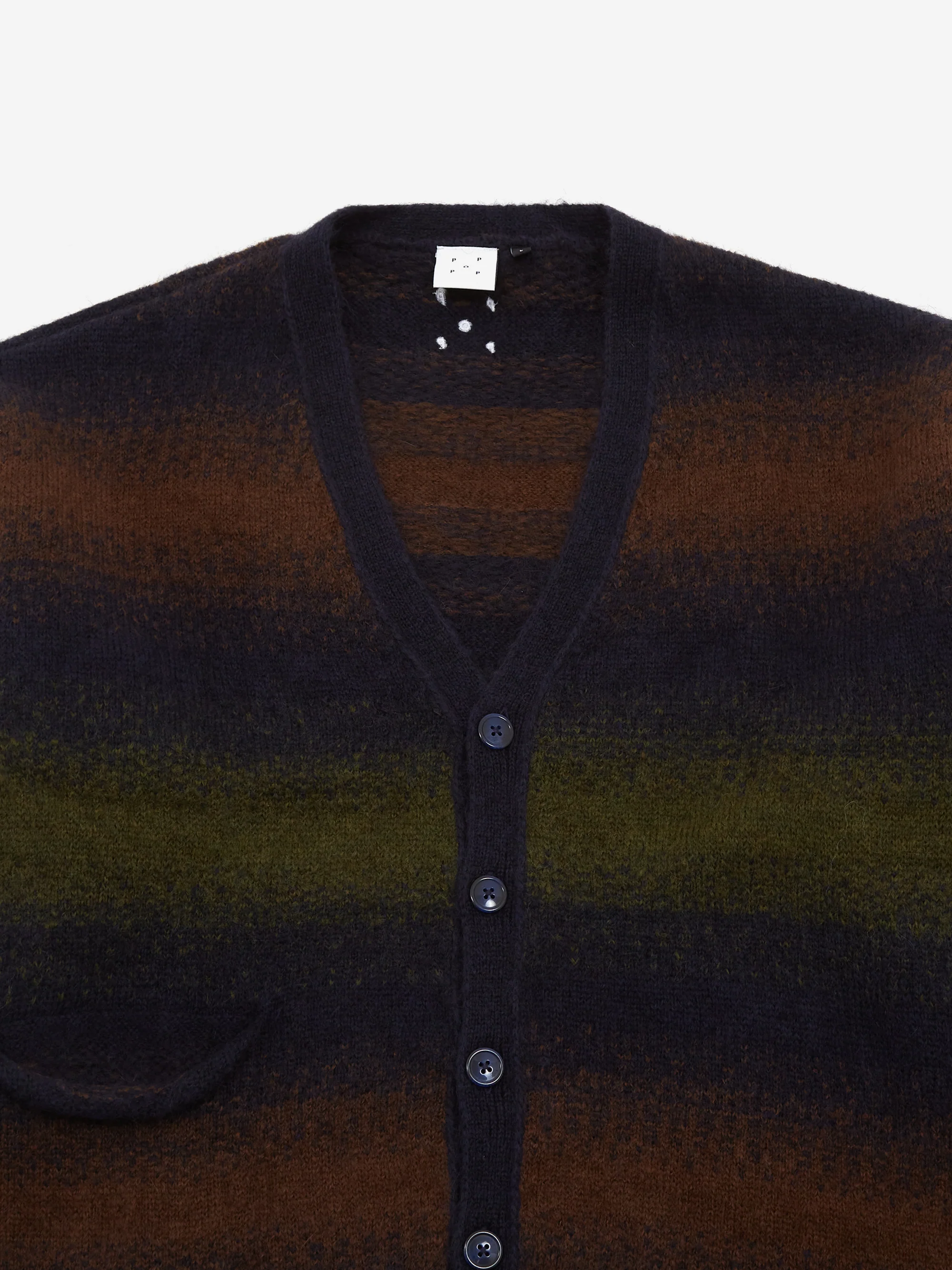 Pop Trading Company Striped Knitted Cardigan - Delicioso - Image 3