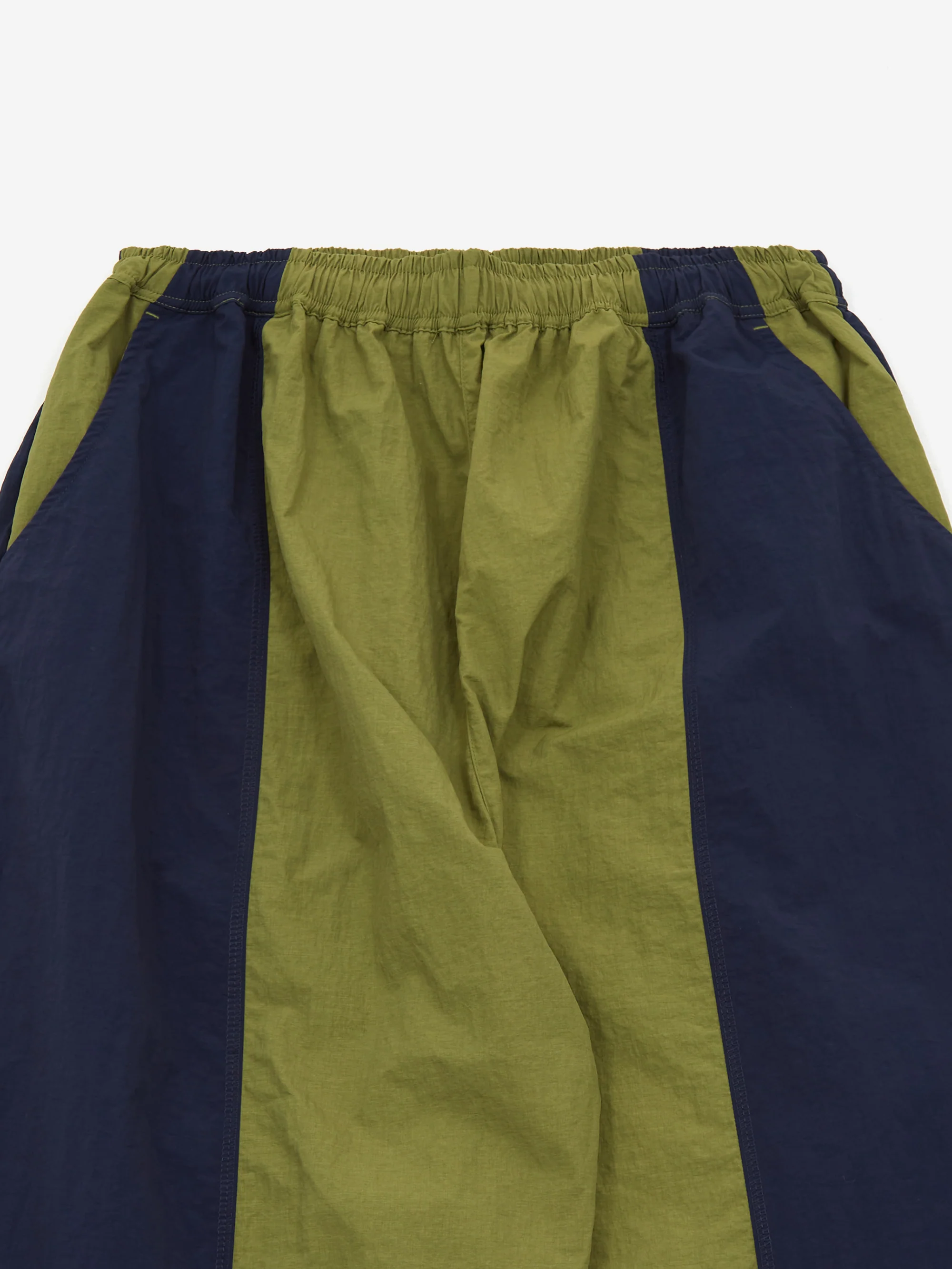 Pop Trading Company Two Tone Football Pant - Loden Green/Navy - Image 3
