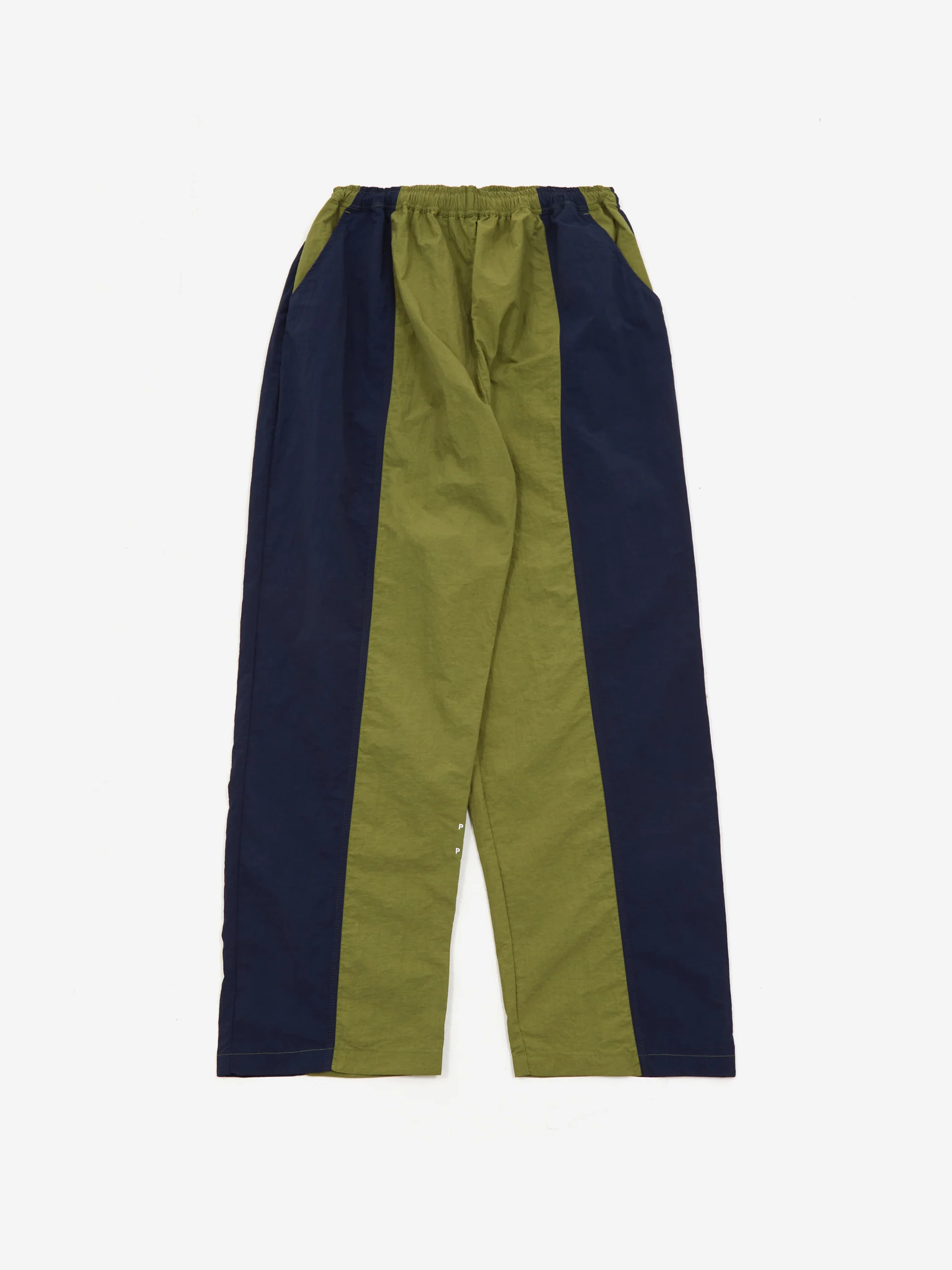 Pop Trading Company Two Tone Football Pant - Loden Green/Navy - Image 4