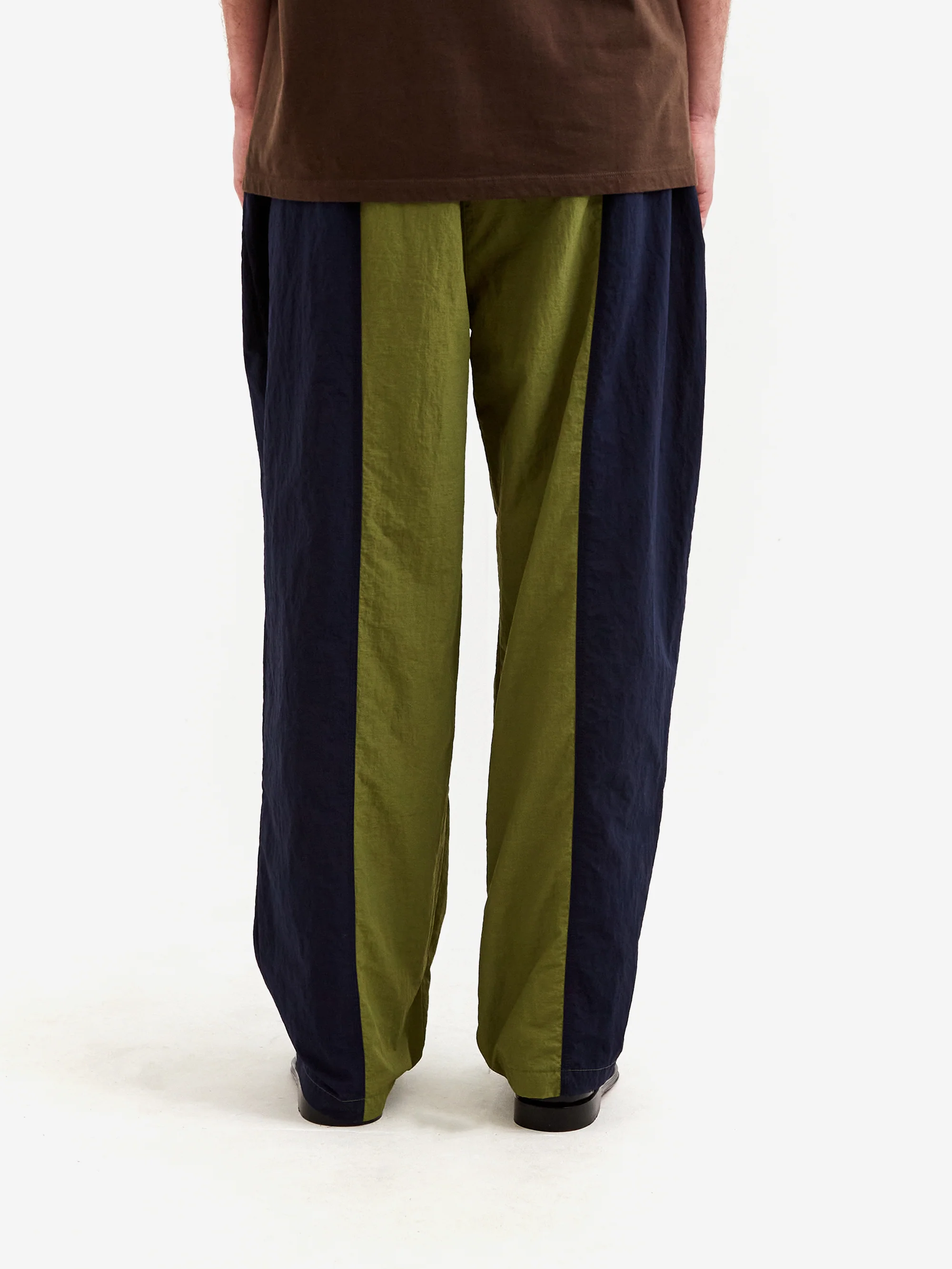 Pop Trading Company Two Tone Football Pant - Loden Green/Navy - Image 6