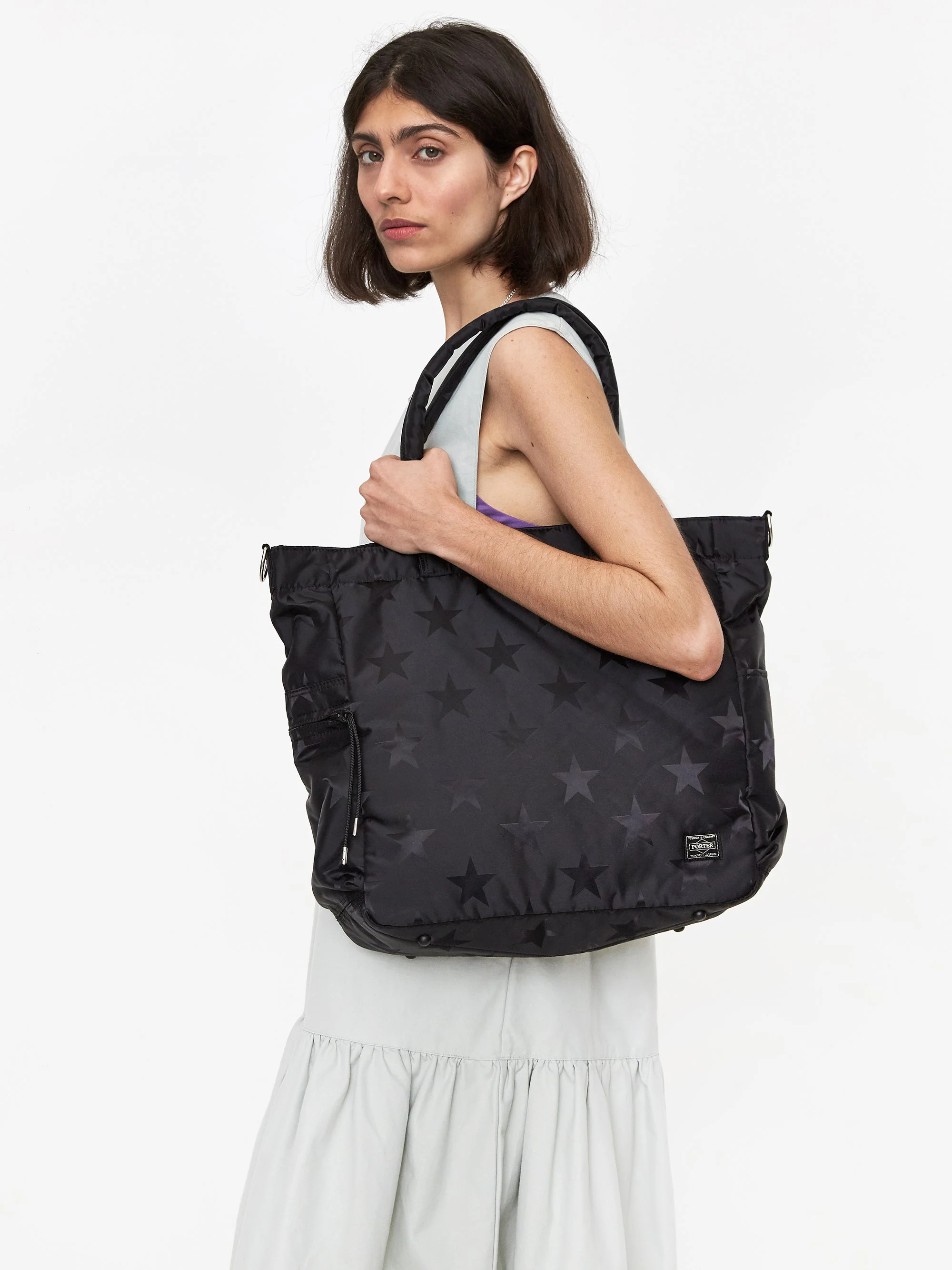 Porter - Yoshida & Co. Flag 2Way Tote Bag - Black - Image 8