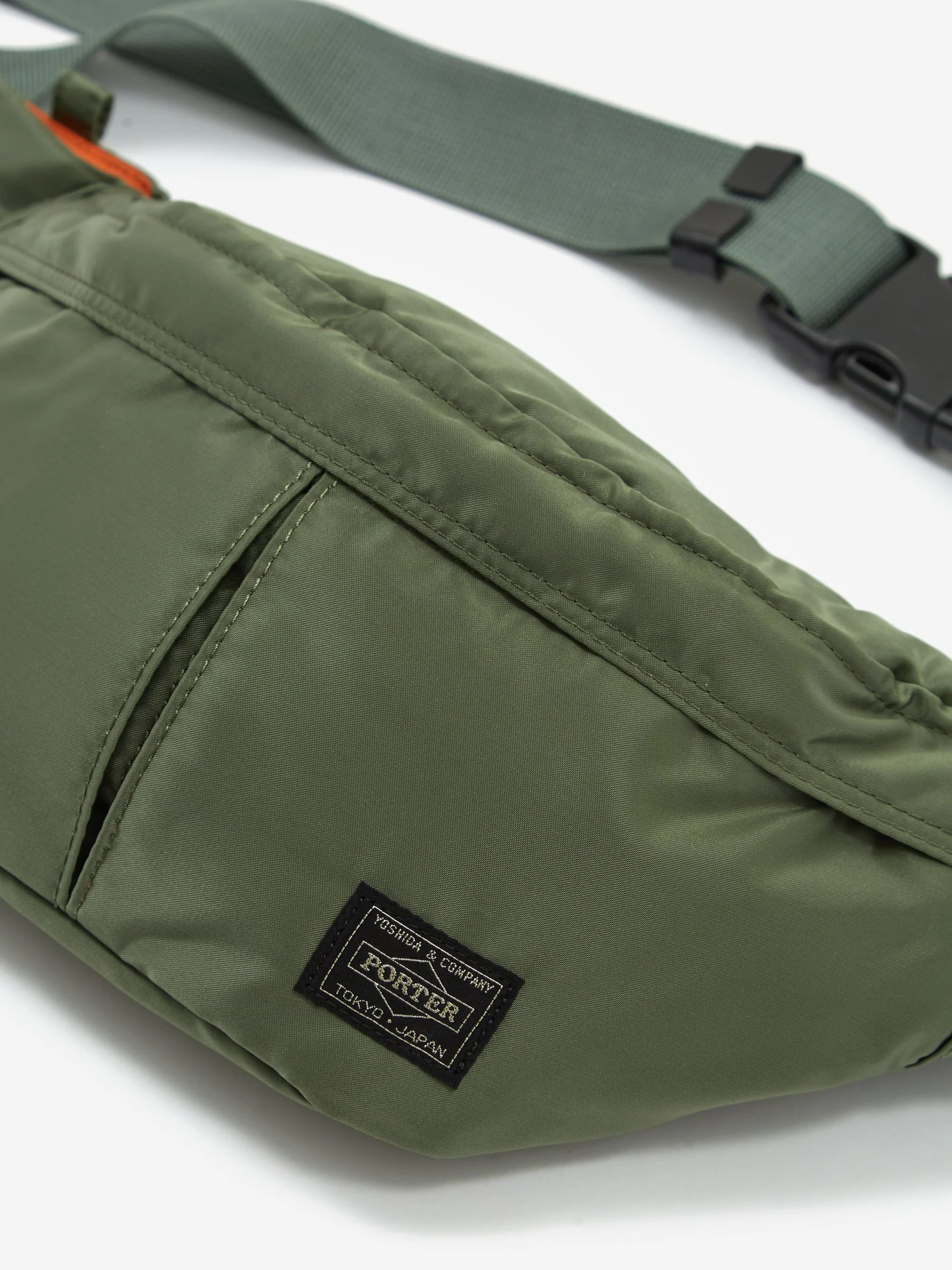 Porter - Yoshida & Co. Tanker Waist Bag S - Sage Green - Image 3