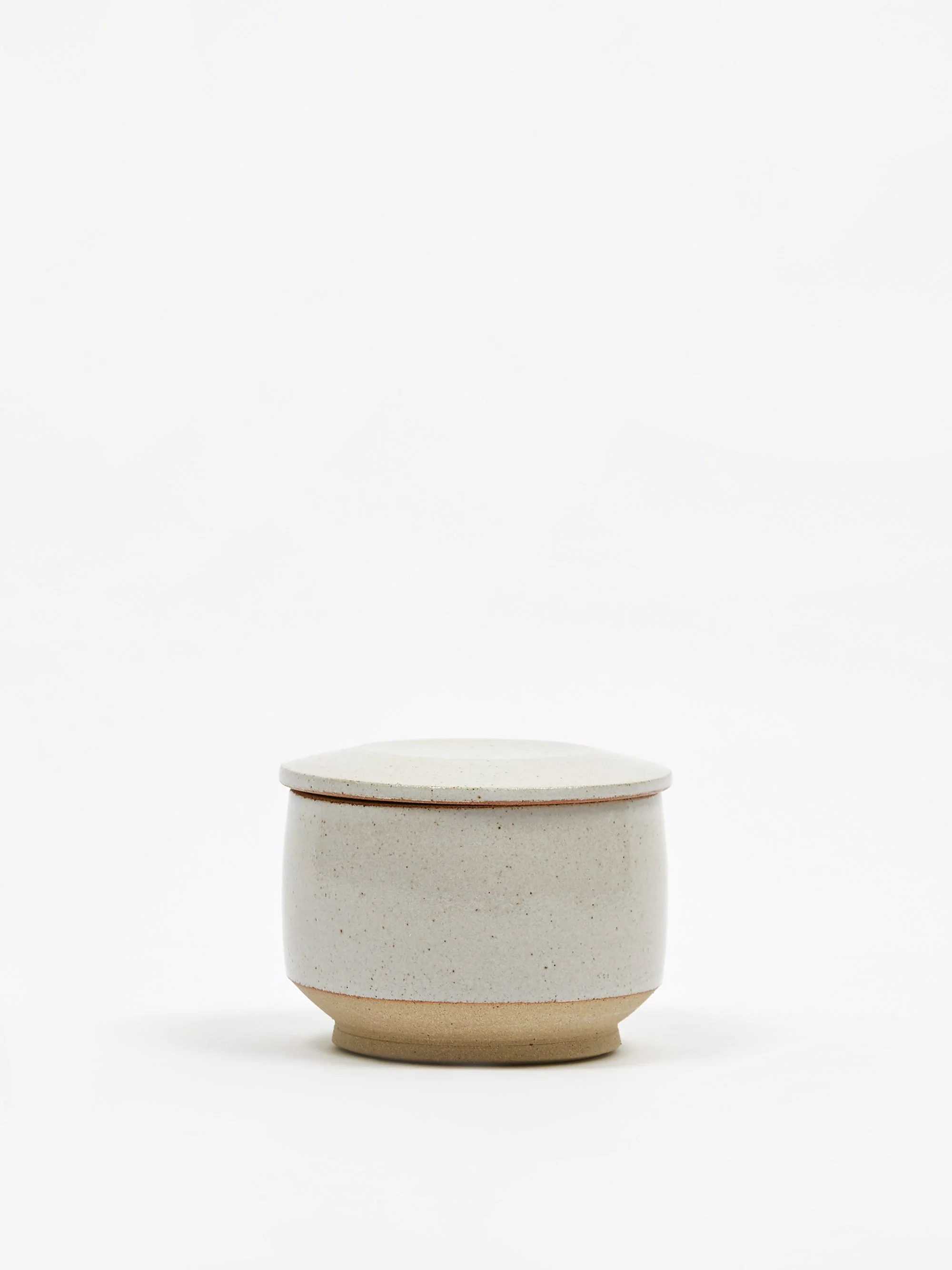 Pottery West Lidded Jar - White
