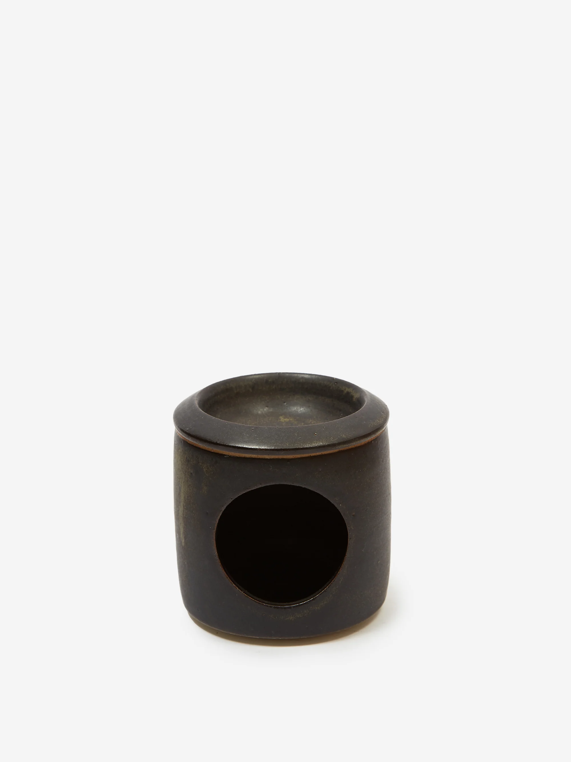 Pottery West Stoneware Oil Burner - Charcoal