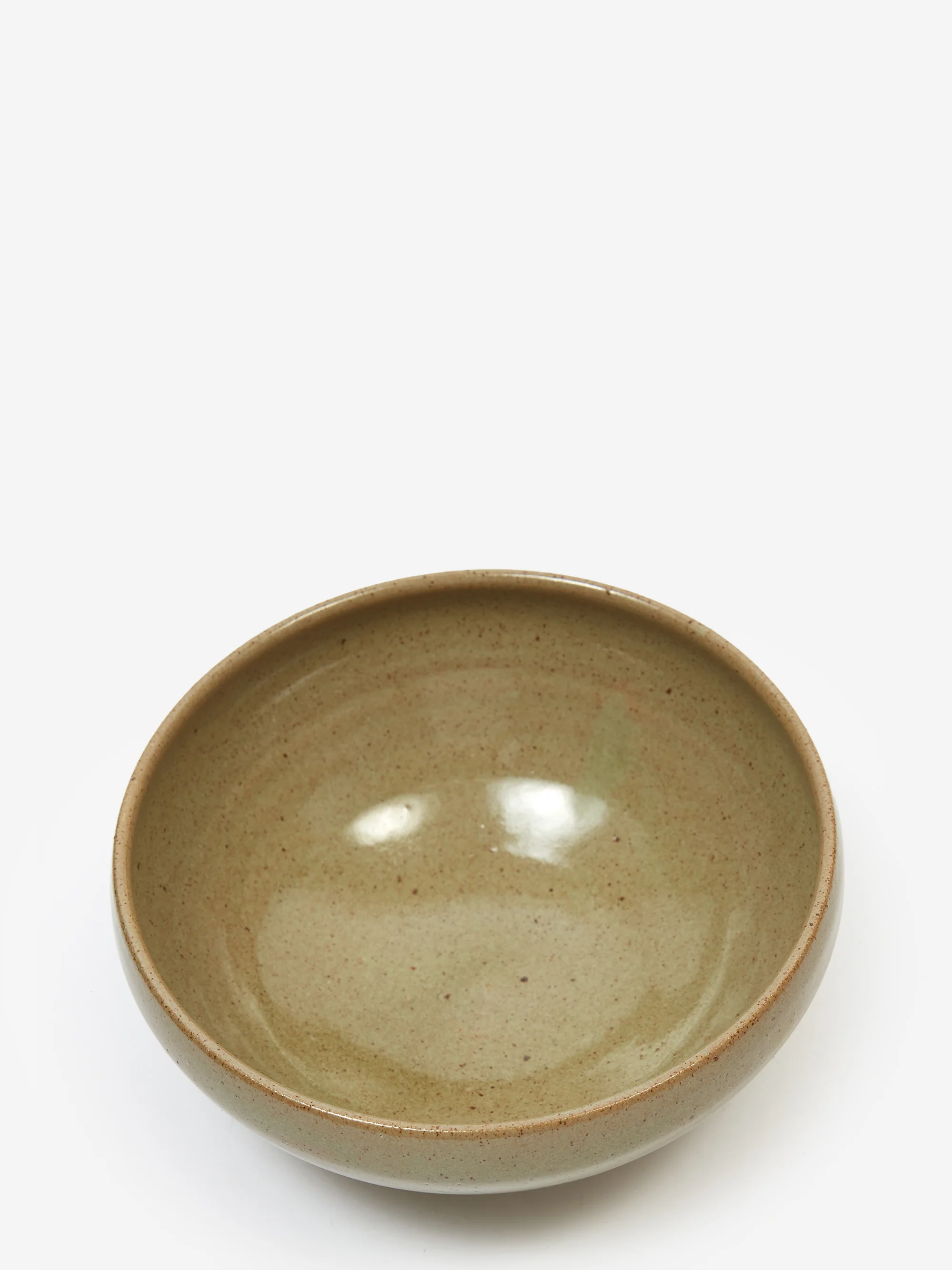 Pottery West Stoneware Ramen Bowl - Olive - Image 3