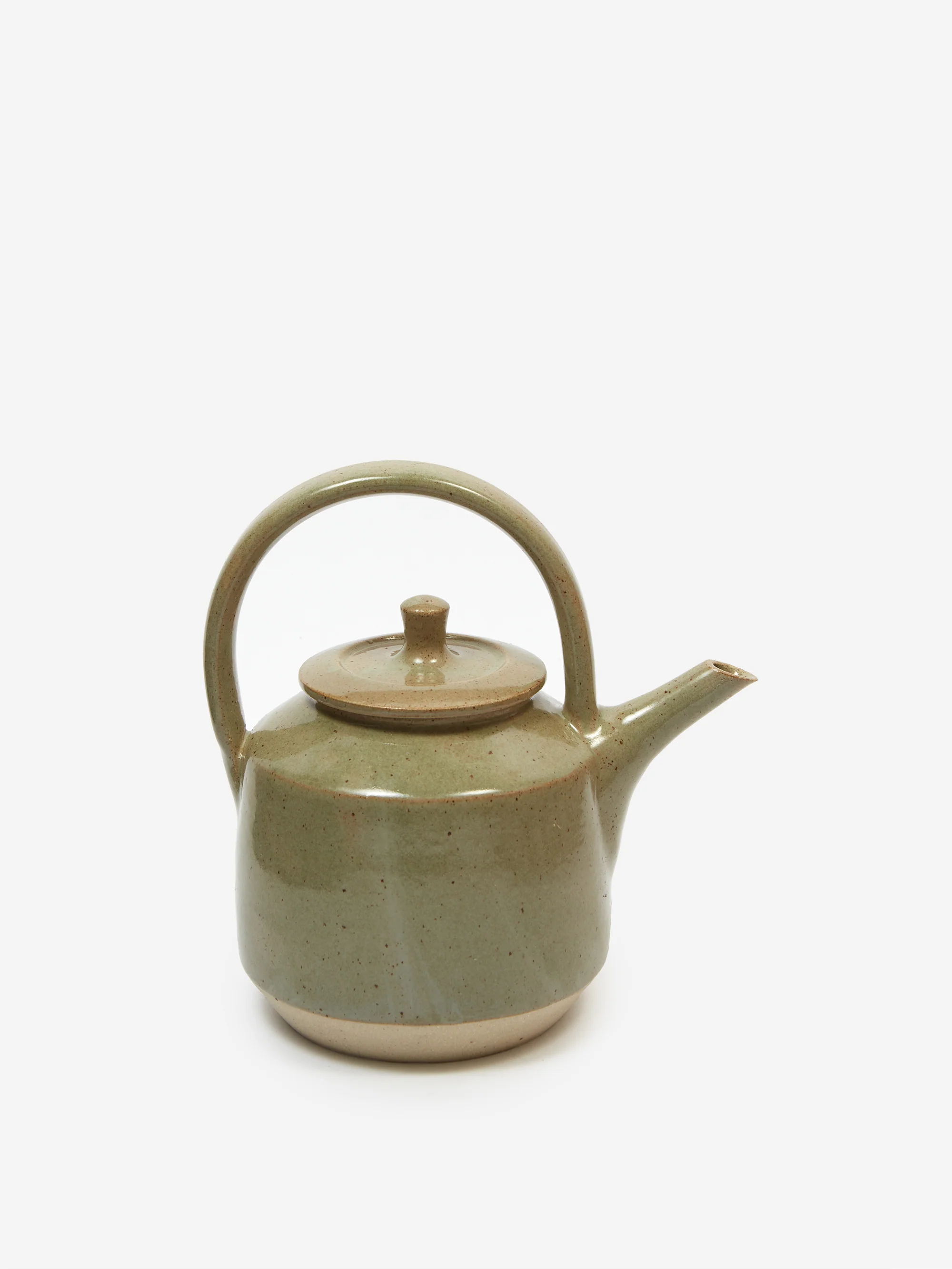 Pottery West Stoneware Teapot - Olive