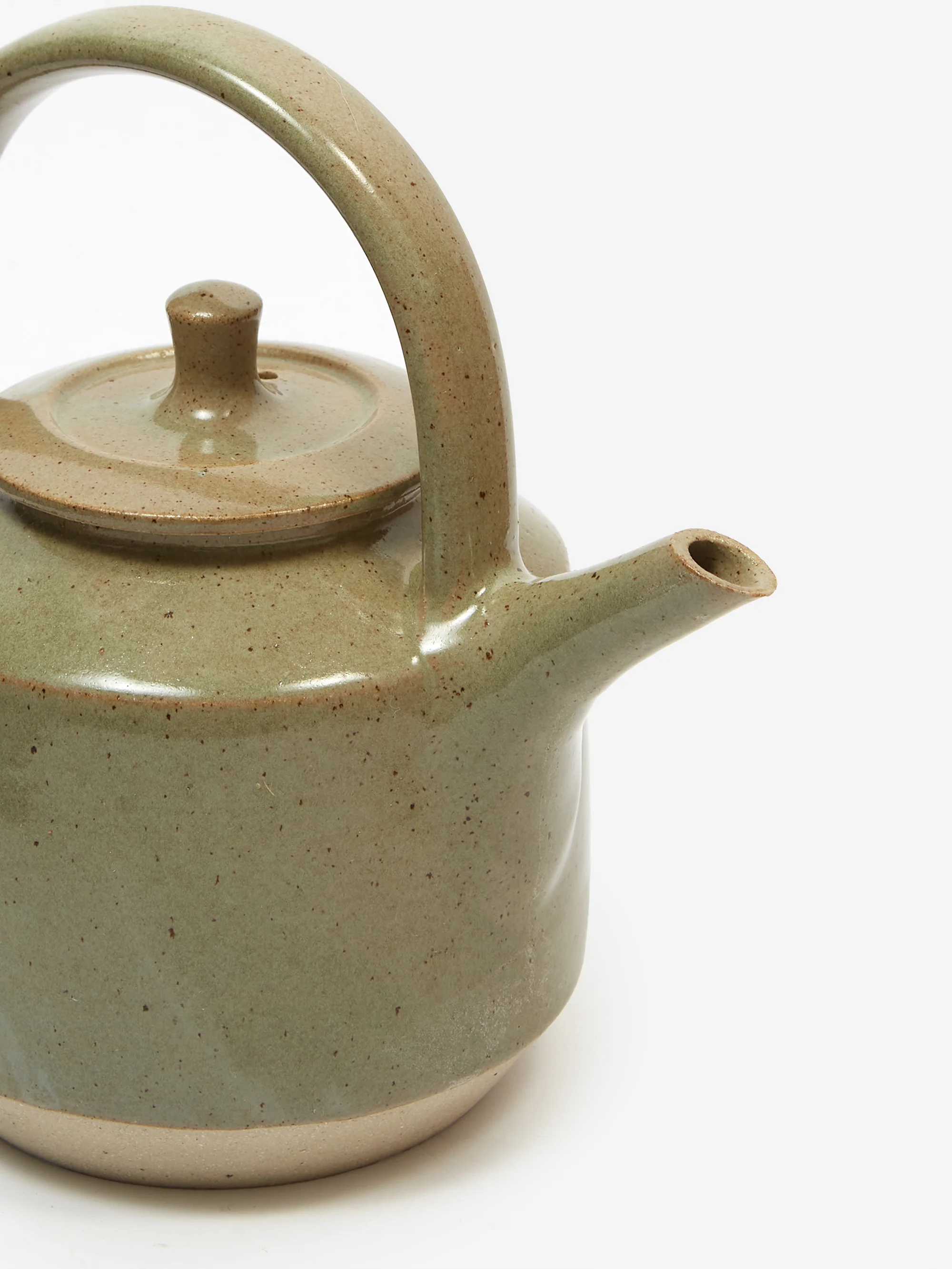 Pottery West Stoneware Teapot - Olive - Image 3