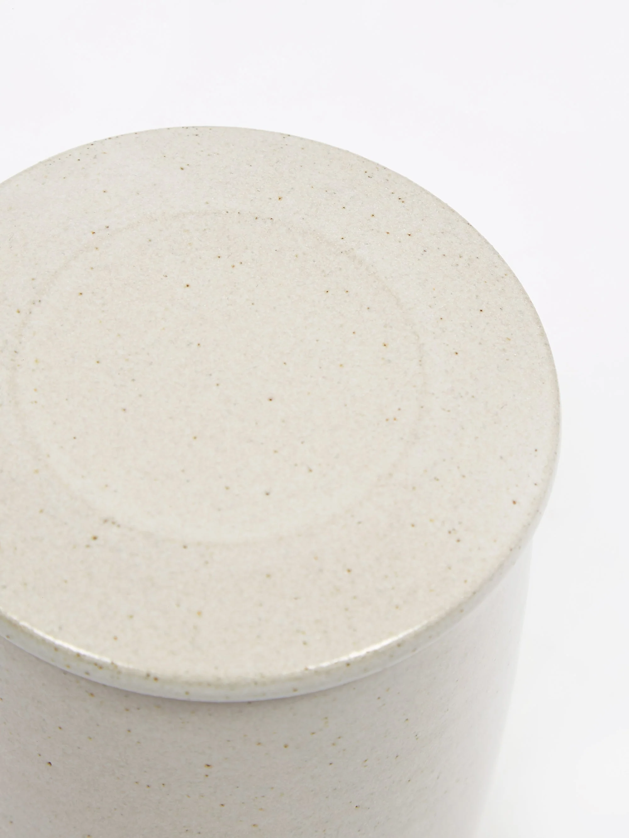 Pottery West Tall Lidded Jar - White - Image 3
