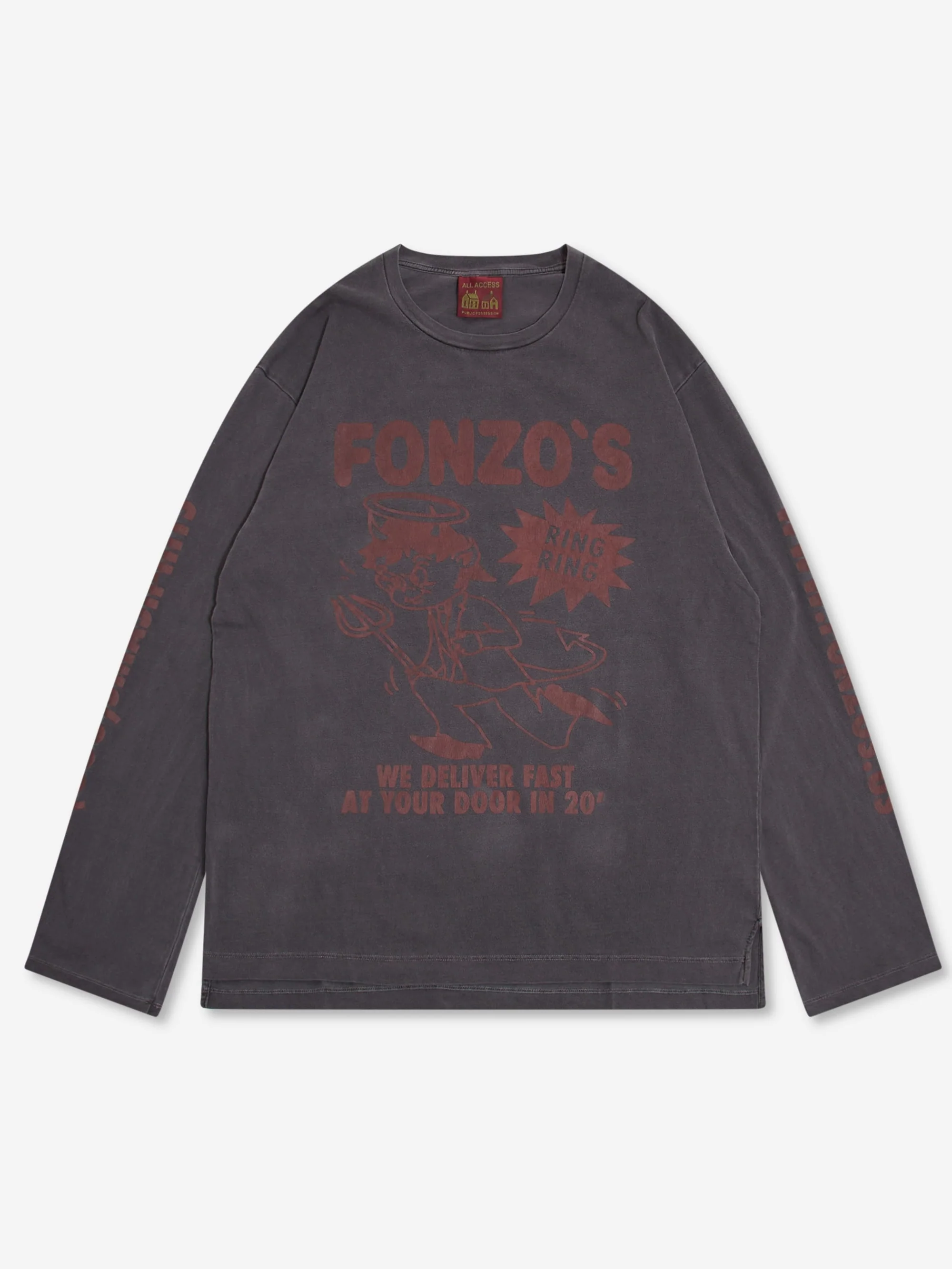 Public Possession Fonzo's Longsleeve - Charcoal