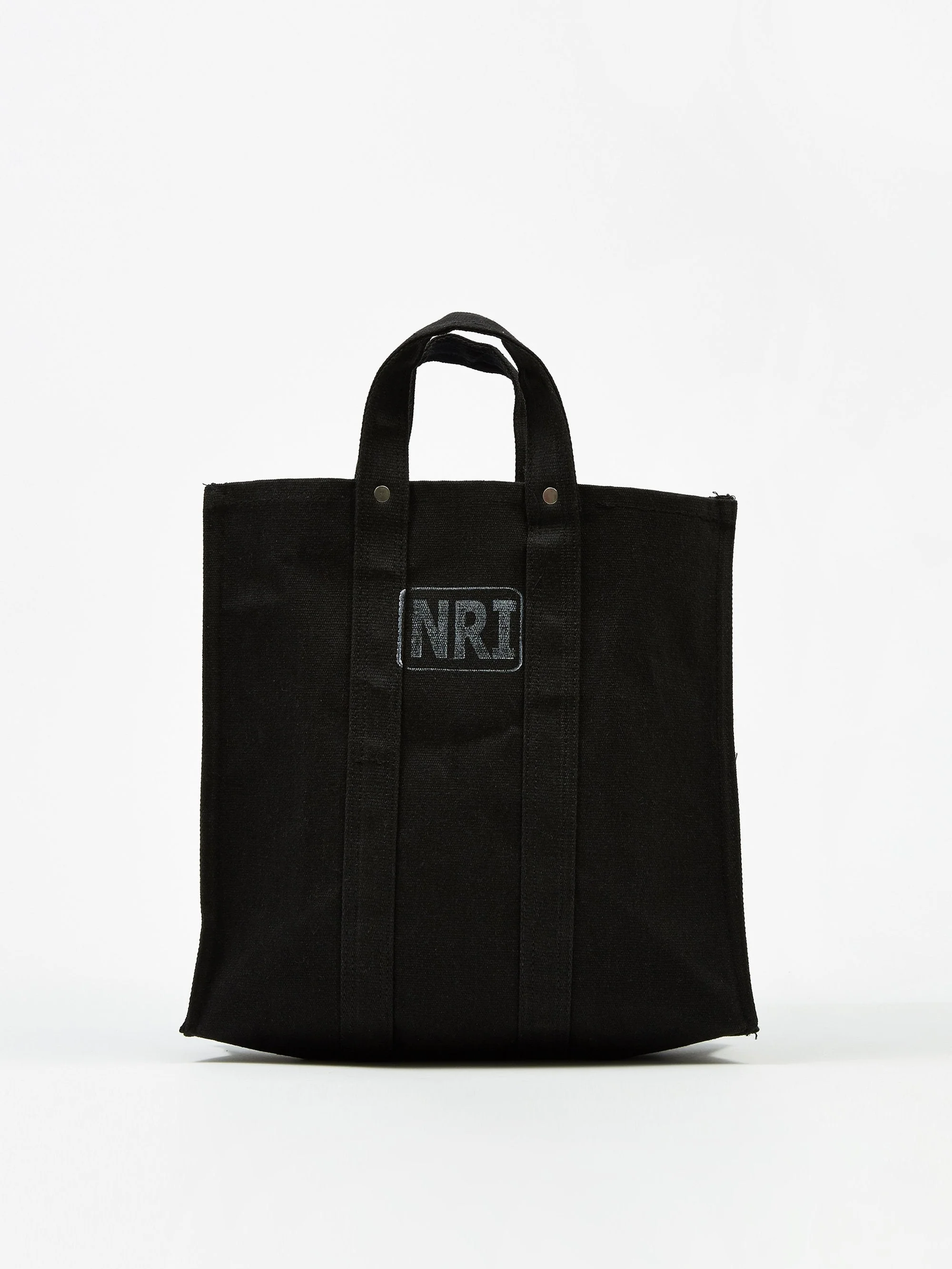 Puebco Labour Black Canvas Tote Bag - Small