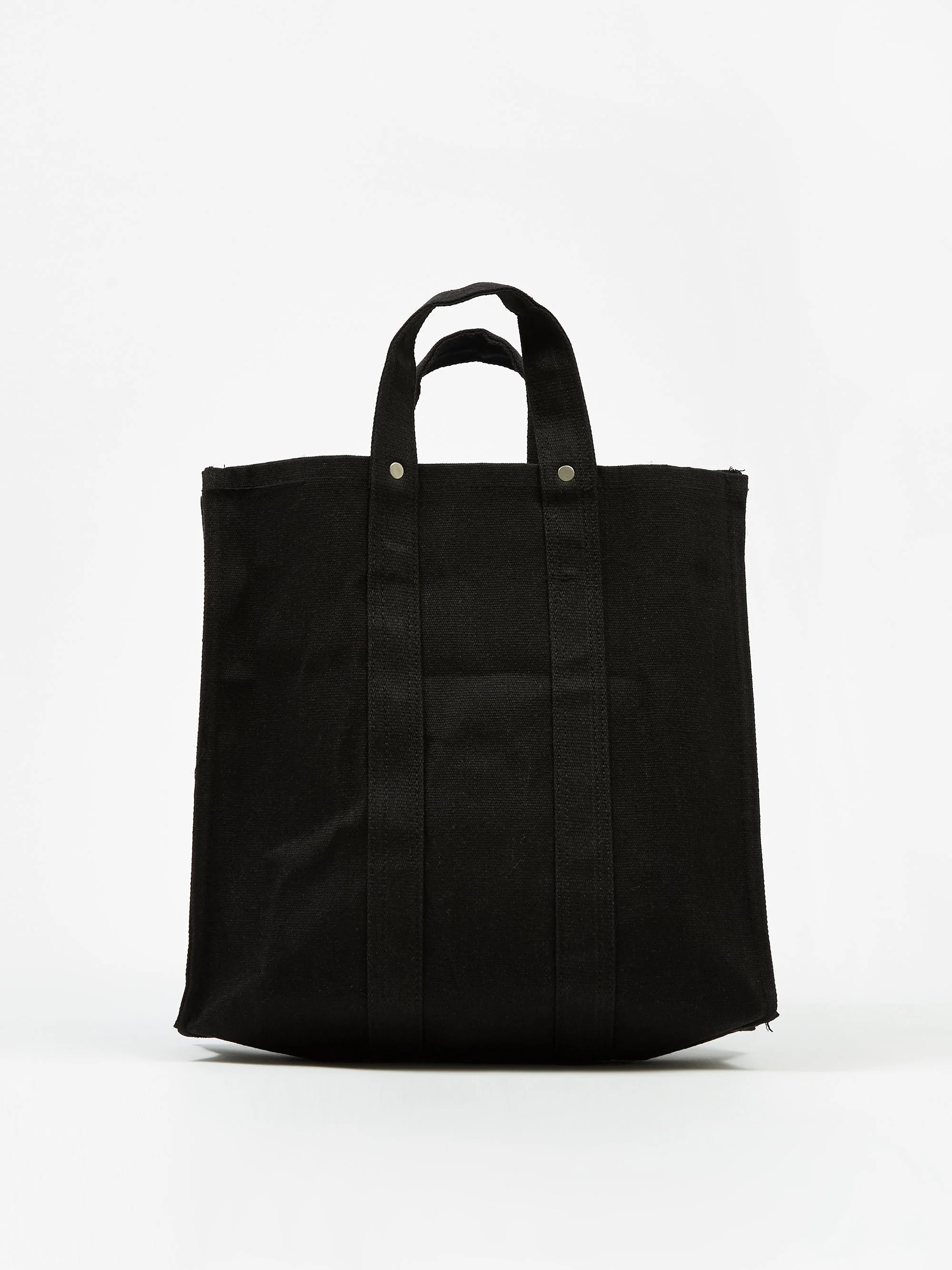 Puebco Labour Black Canvas Tote Bag - Small - Image 3