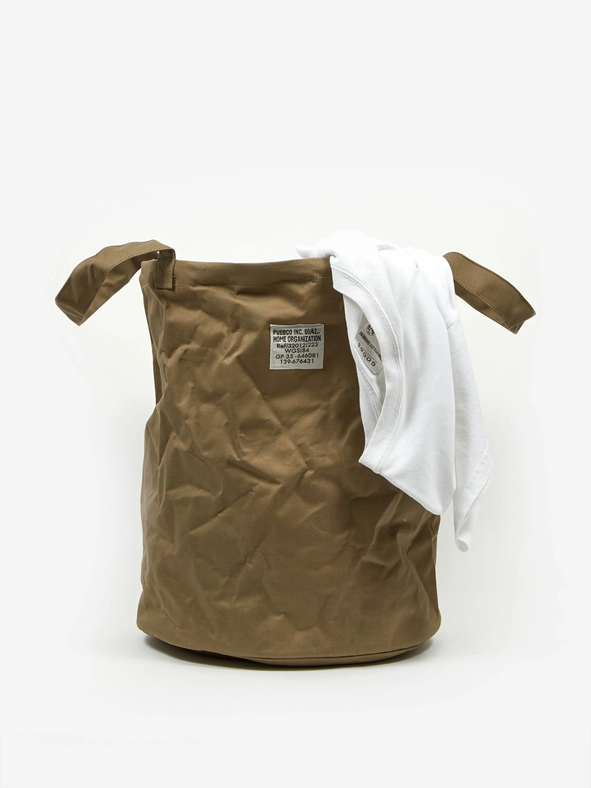 Puebco Laminated Fabric Organiser Round Large - Olive - Image 5