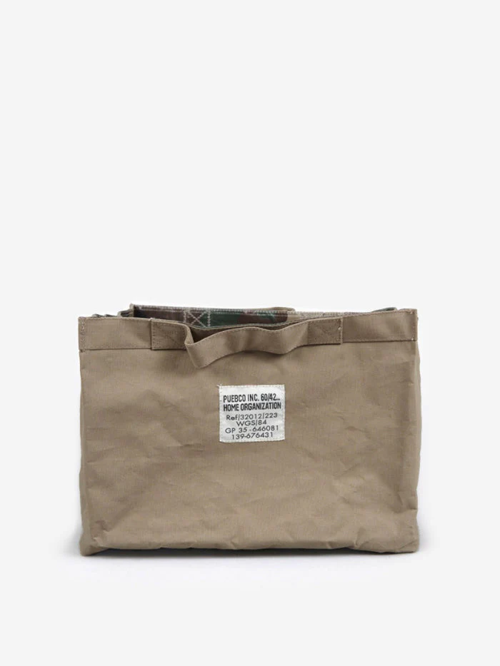 Puebco Laminated Fabric Organiser Square Large - Olive - Image 3
