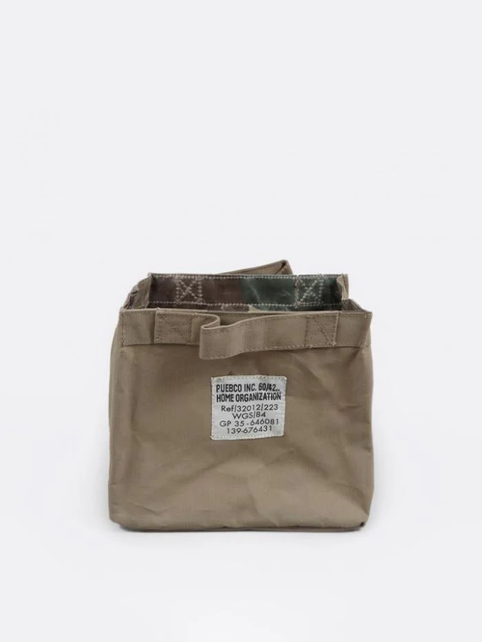 Puebco Laminated Fabric Organiser Square Small - Olive