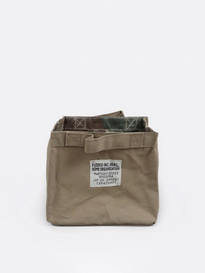 Puebco Laminated Fabric Organiser Square Small - Olive - Image 2