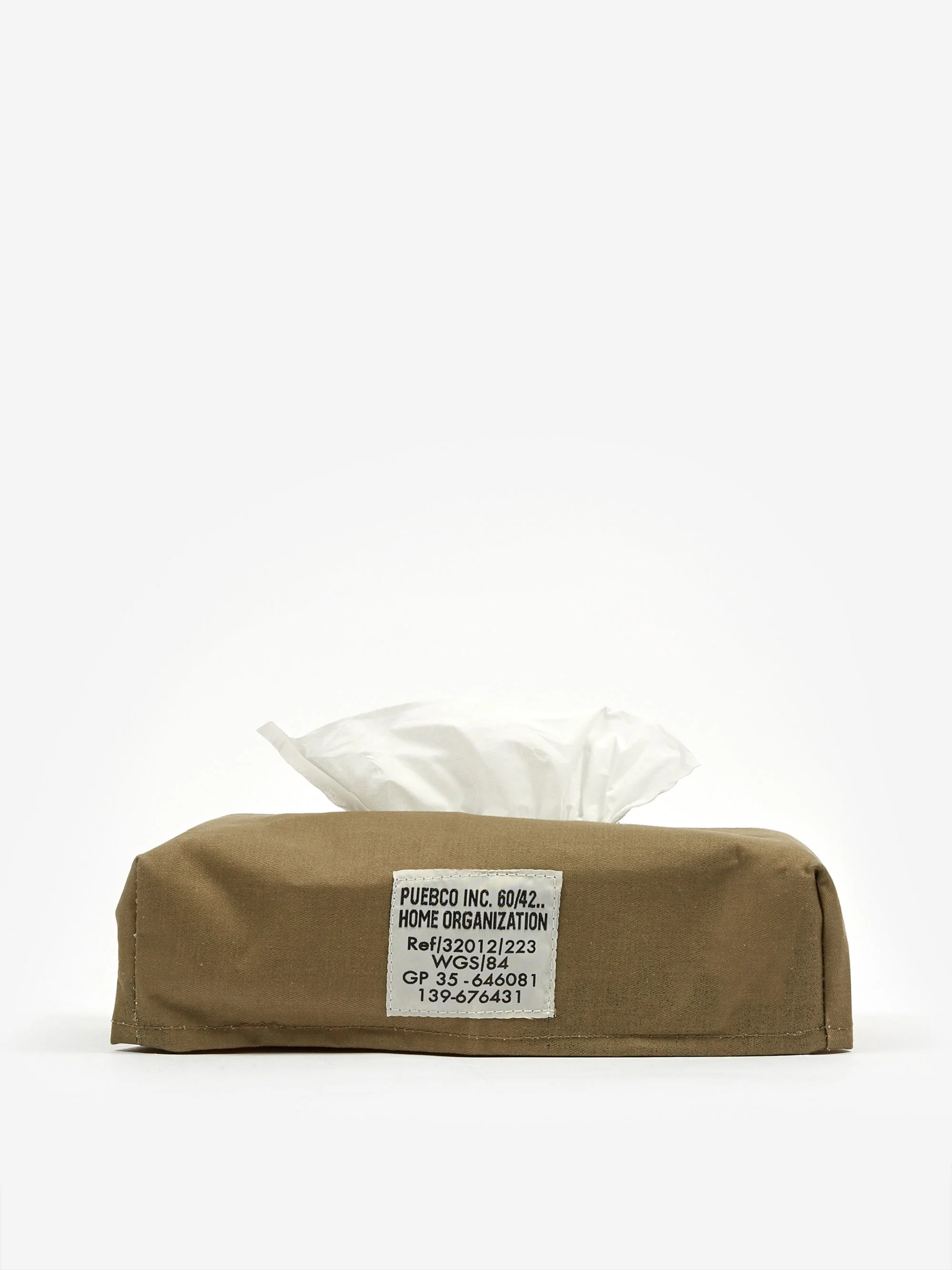Puebco Laminated Fabric Tissue Box Cover - Olive - Image 2