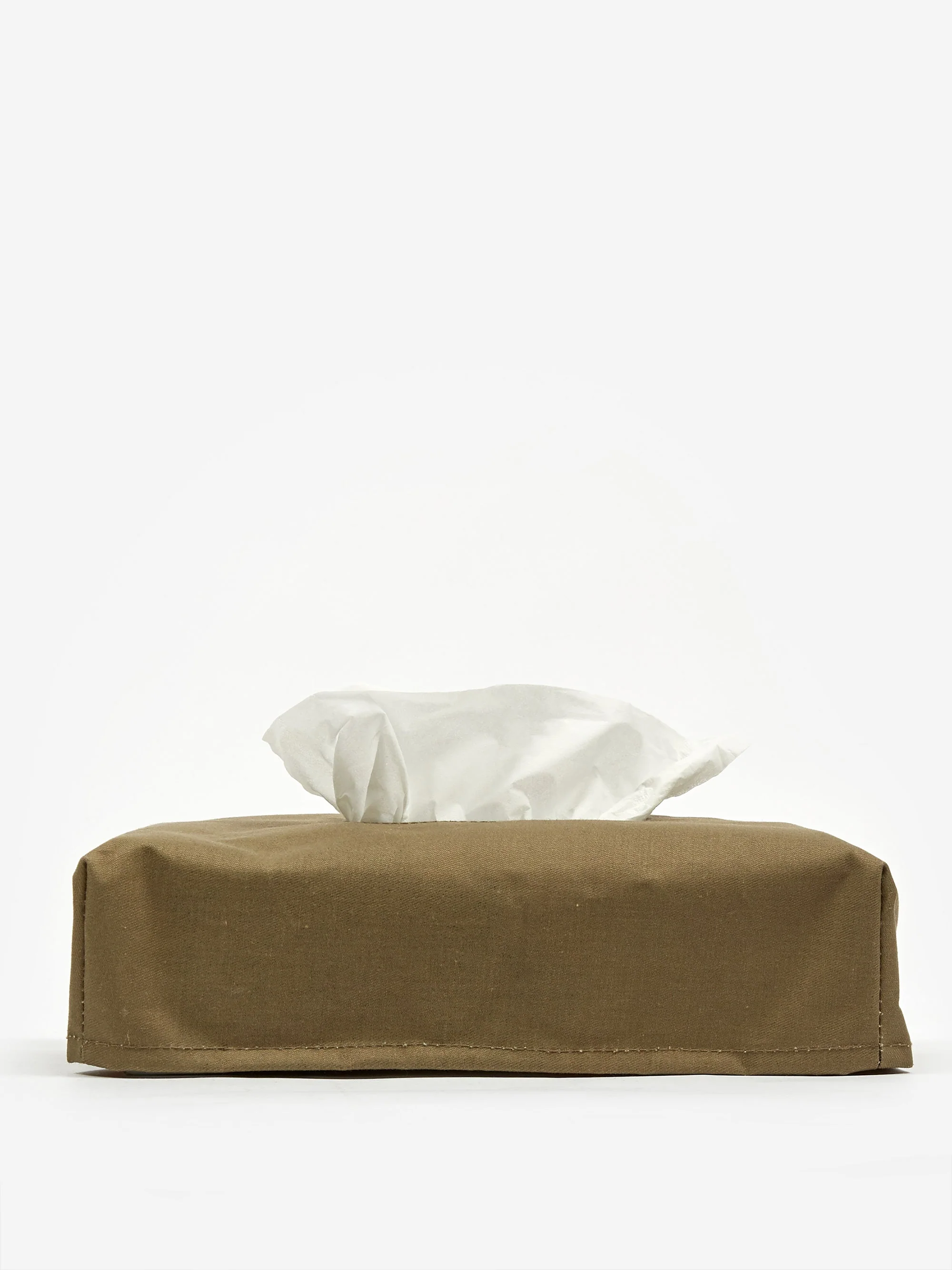 Puebco Laminated Fabric Tissue Box Cover - Olive - Image 4
