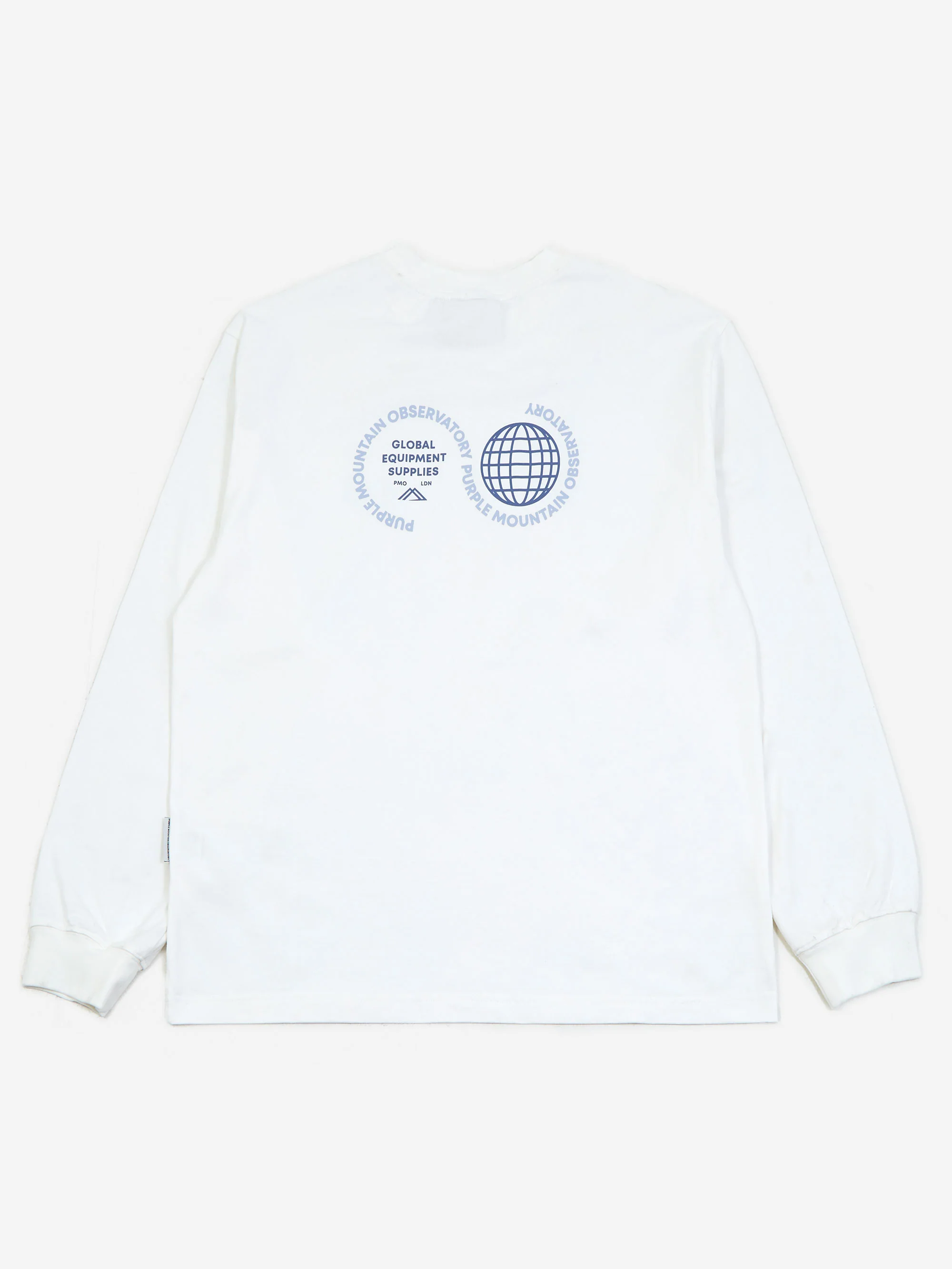 Purple Mountain Observatory Core Logo LS Tee - White - Image 4