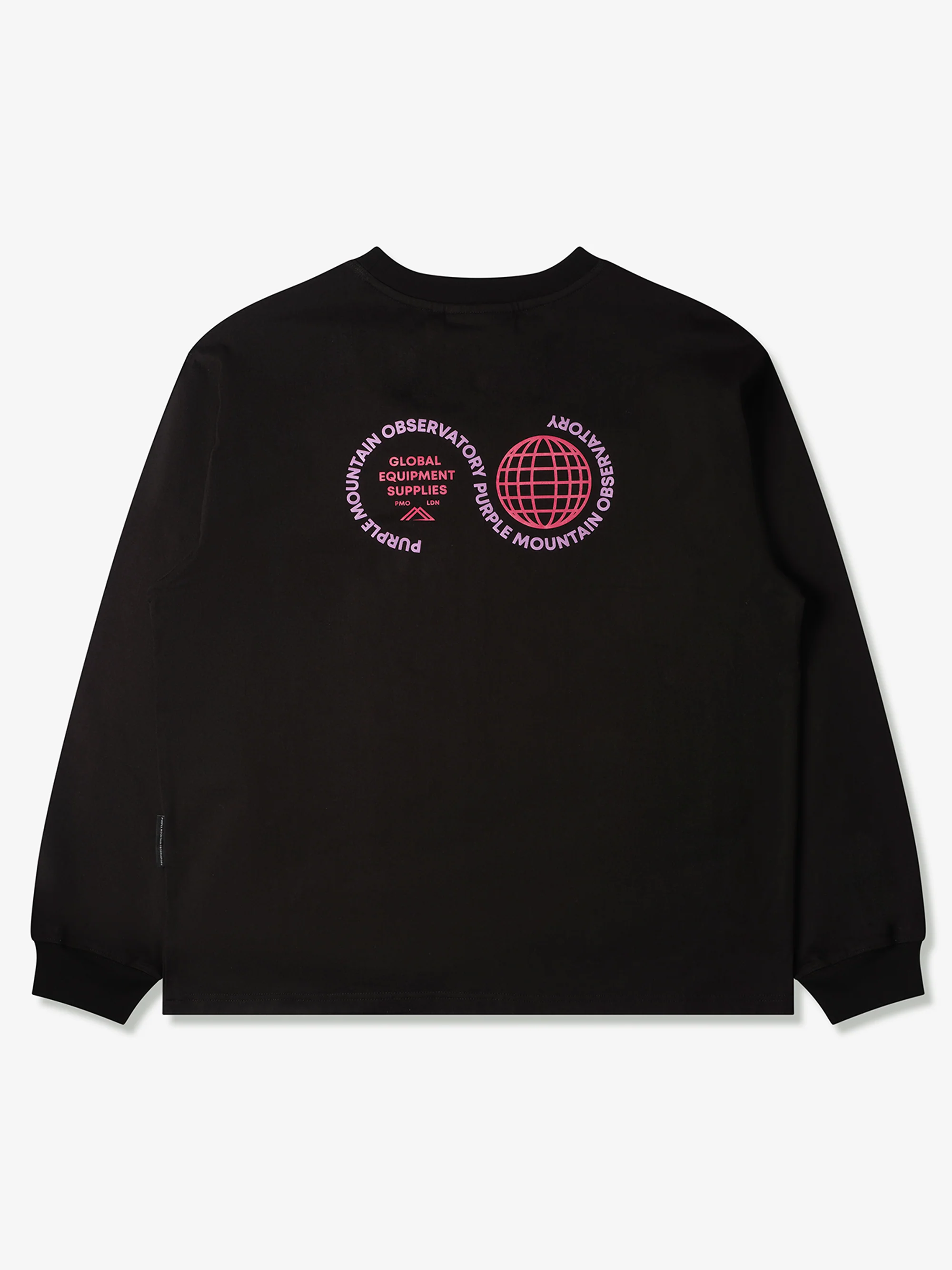Purple Mountain Observatory Globe Longsleeve T-Shirt - Black - Image 2