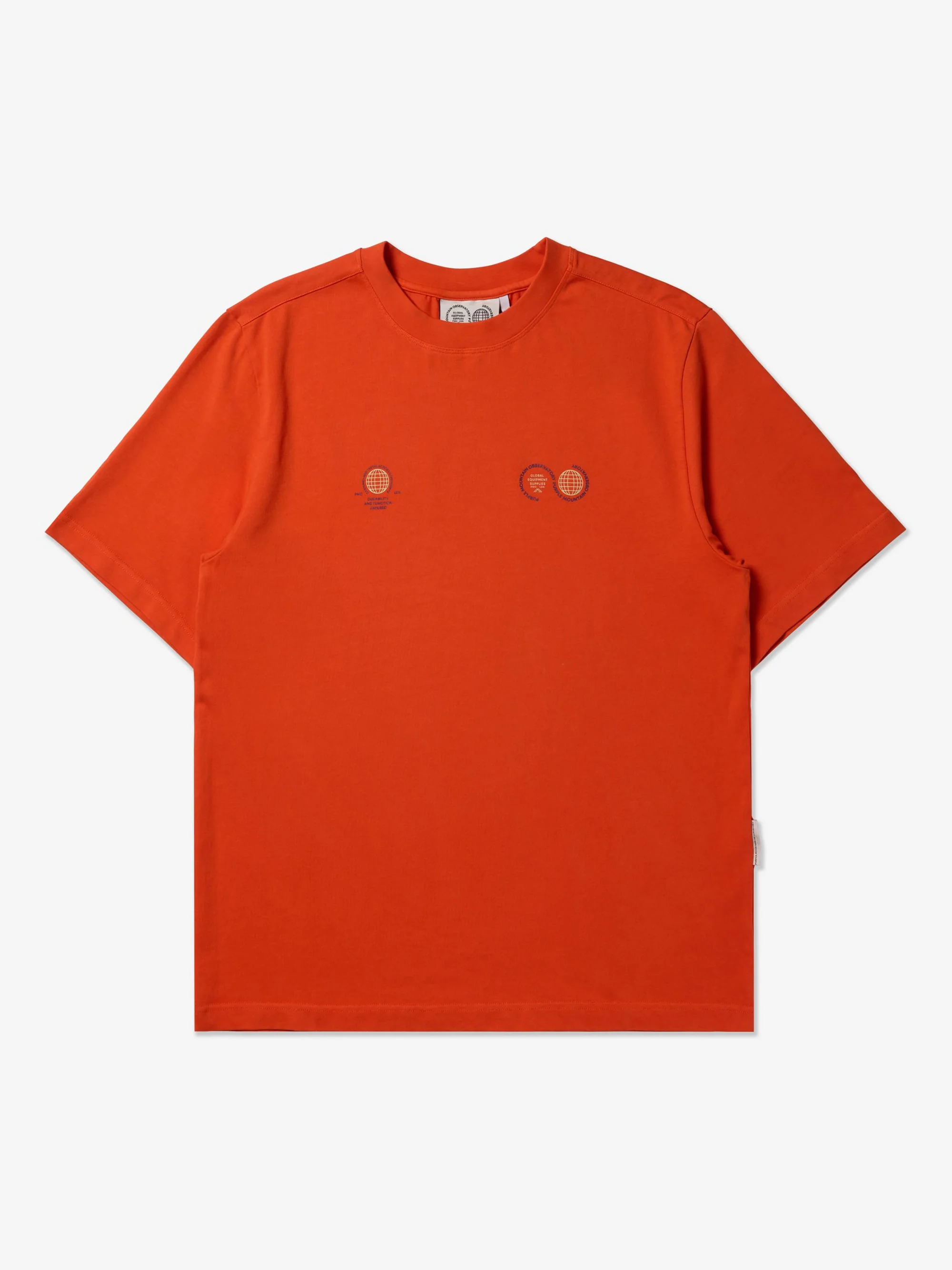 Purple Mountain Observatory Globe SS Tee - Orange