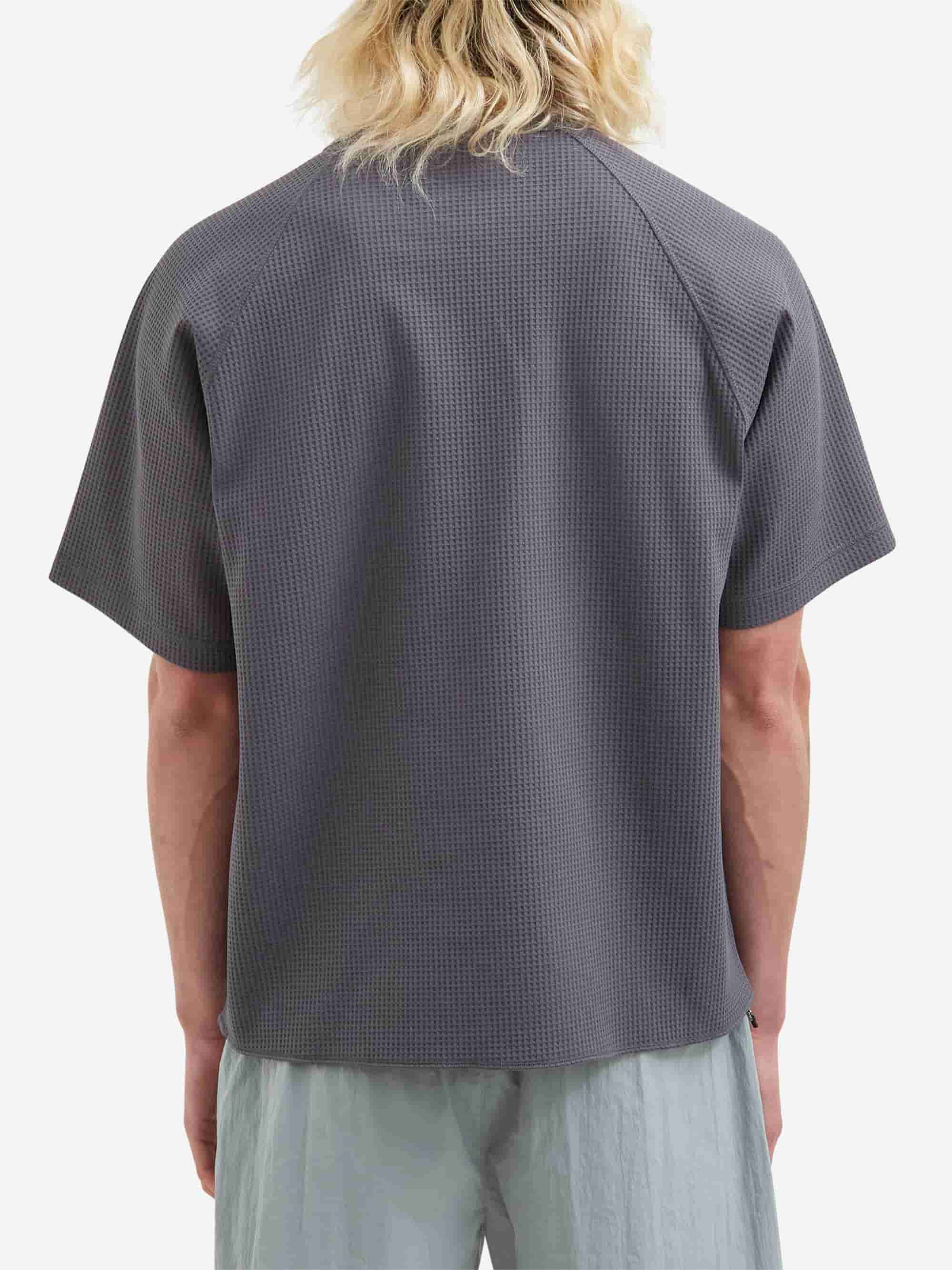 Purple Mountain Observatory Waffle Shortsleeve Crewneck - Charcoal - Image 4
