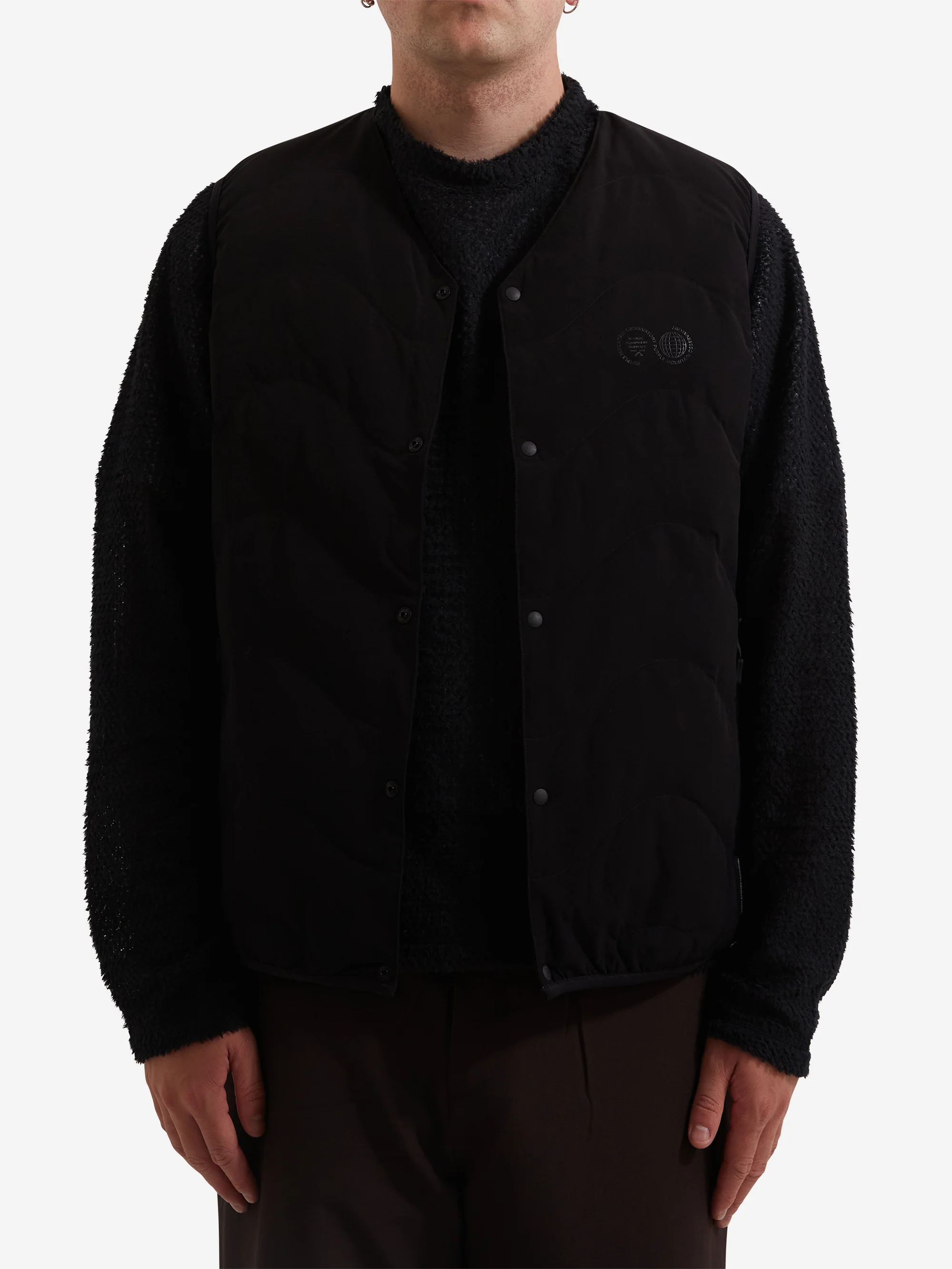 Purple Mountain Observatory Waves Gilet - Black - Image 2