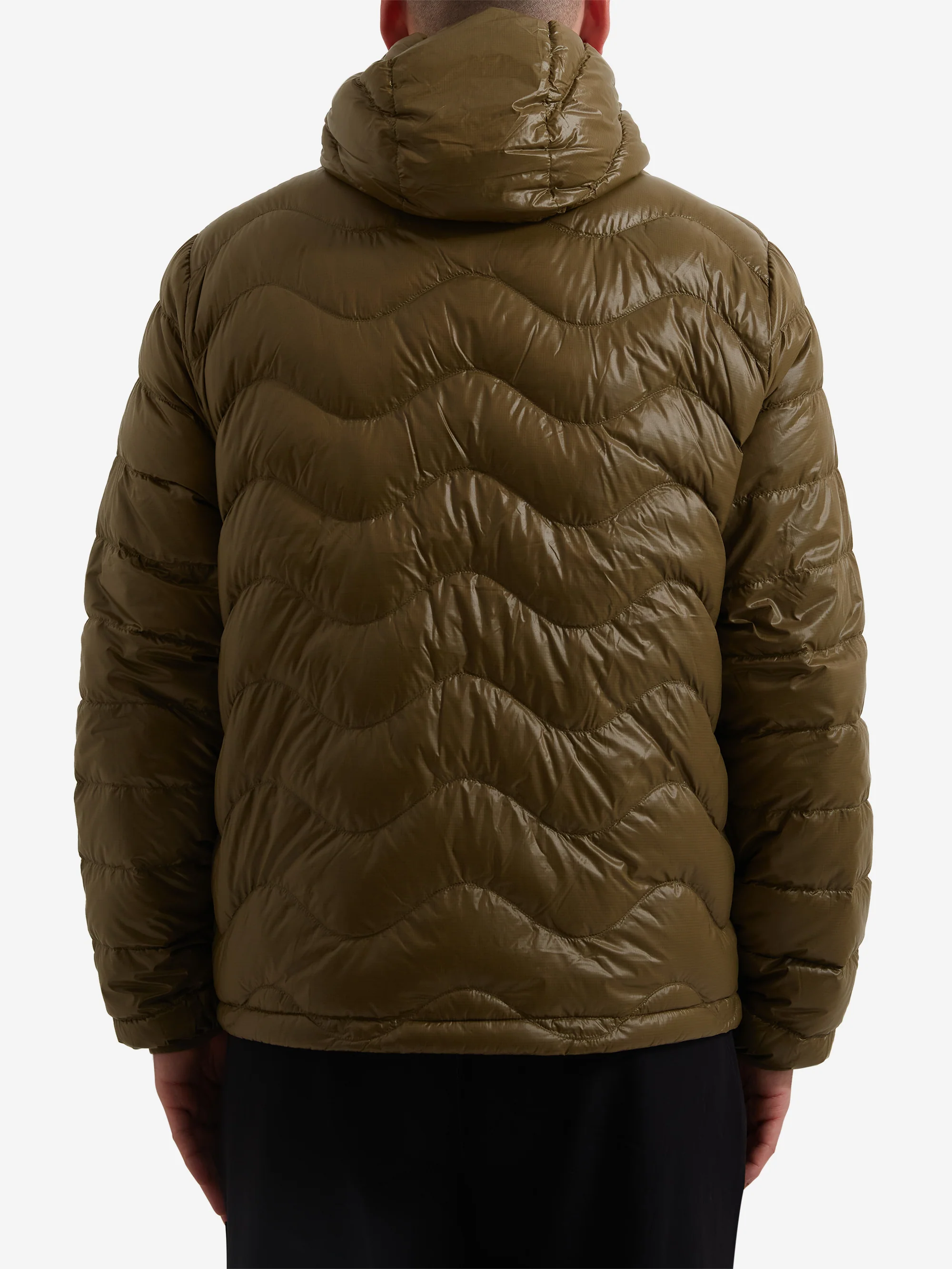 Purple Mountain Observatory Waves Hooded Puffer - Dark Olive - Image 6