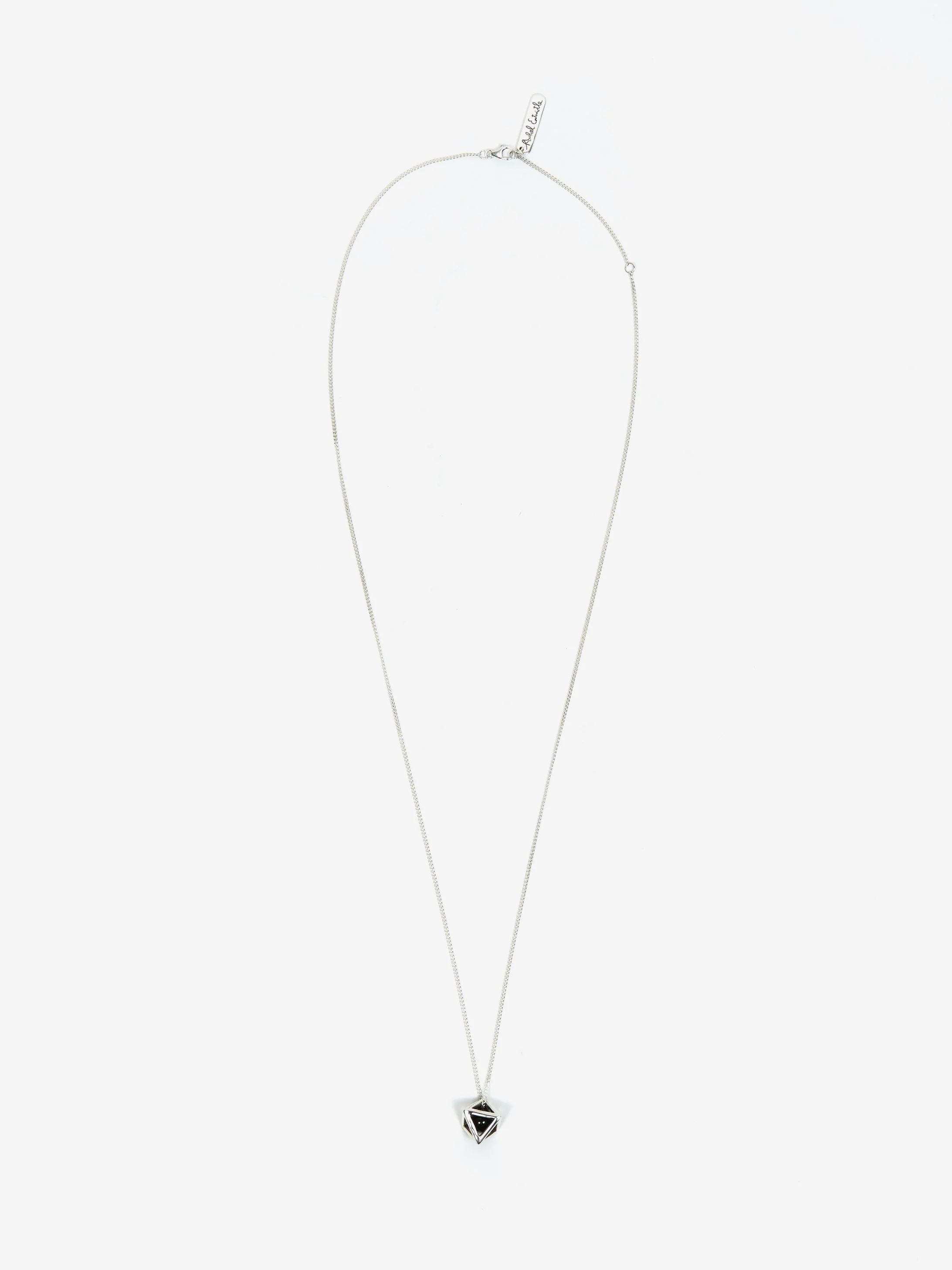 Rachel Entwistle Octra Large Pendant Necklace - Silver/Onyx - Image 2