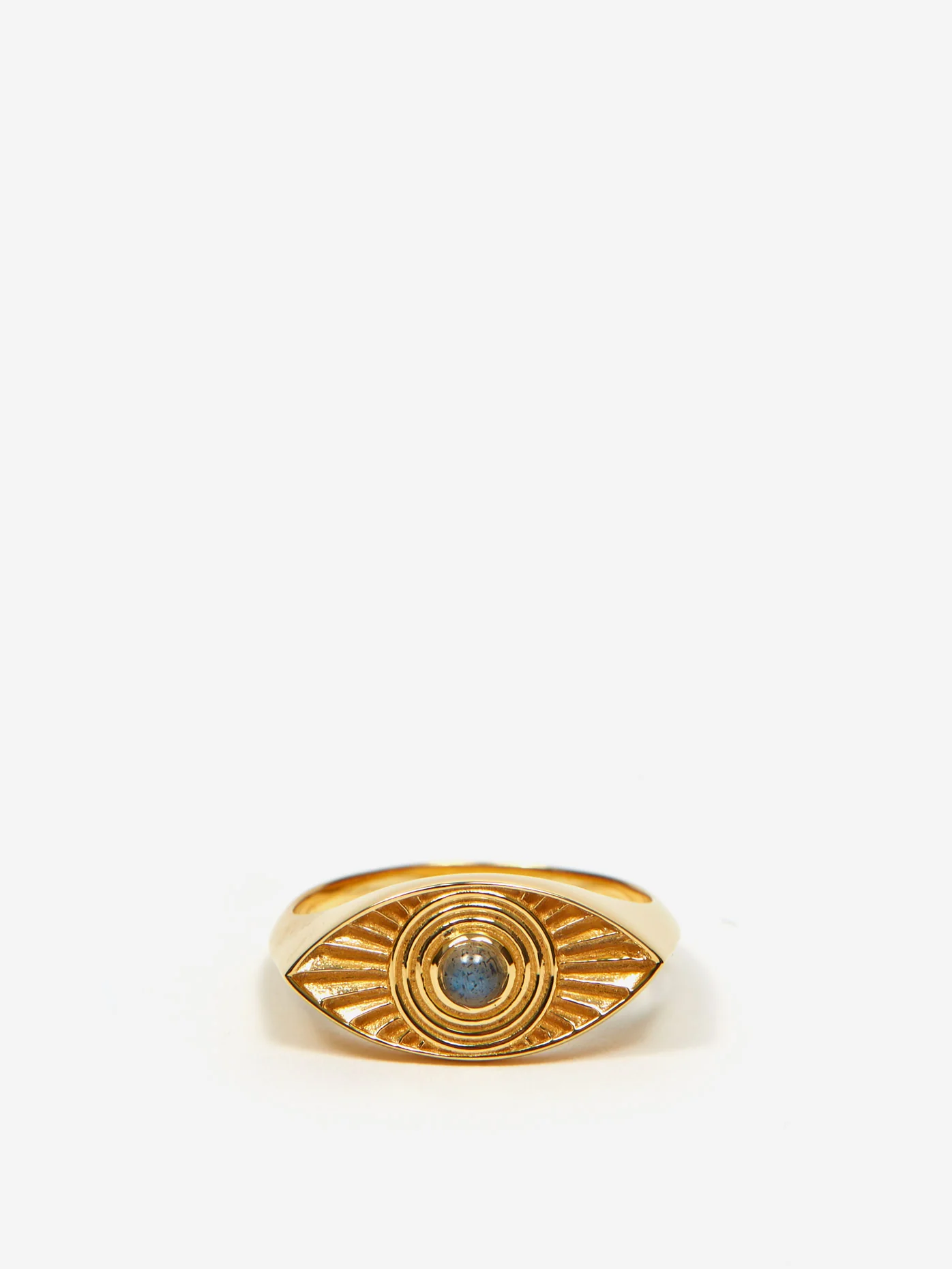 Rachel Entwistle Rays Of Light Ring - Gold Plating/Labradorite - Image 2
