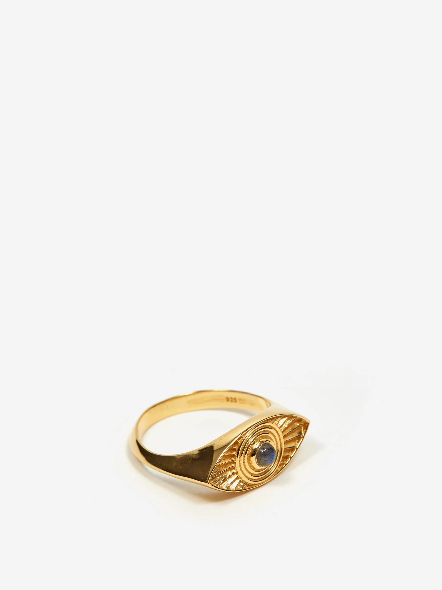 Rachel Entwistle Rays Of Light Ring - Gold Plating/Labradorite - Image 4
