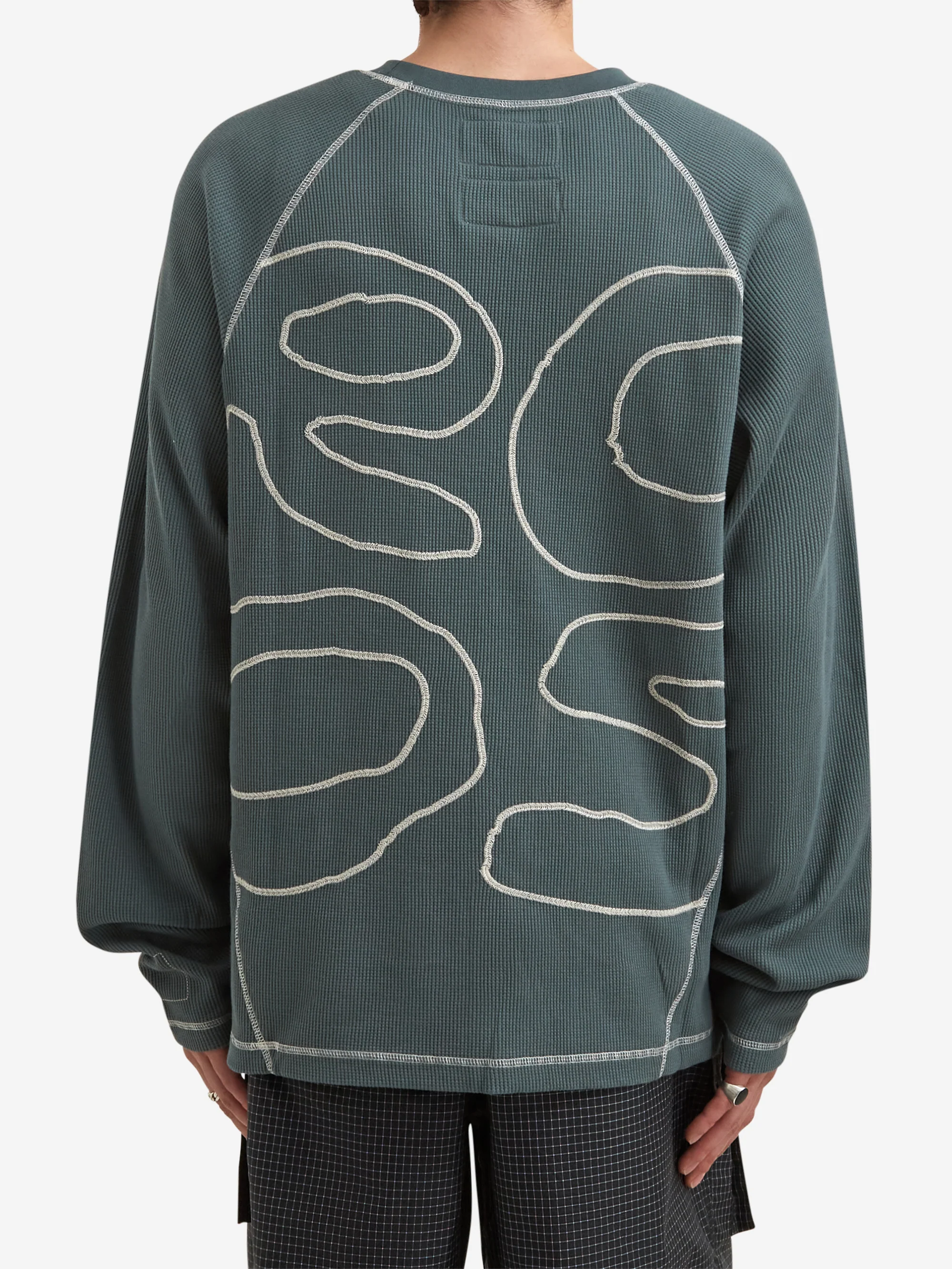 RCOS Stack Logo Waffleknit Longsleeve - Foliage - Image 6
