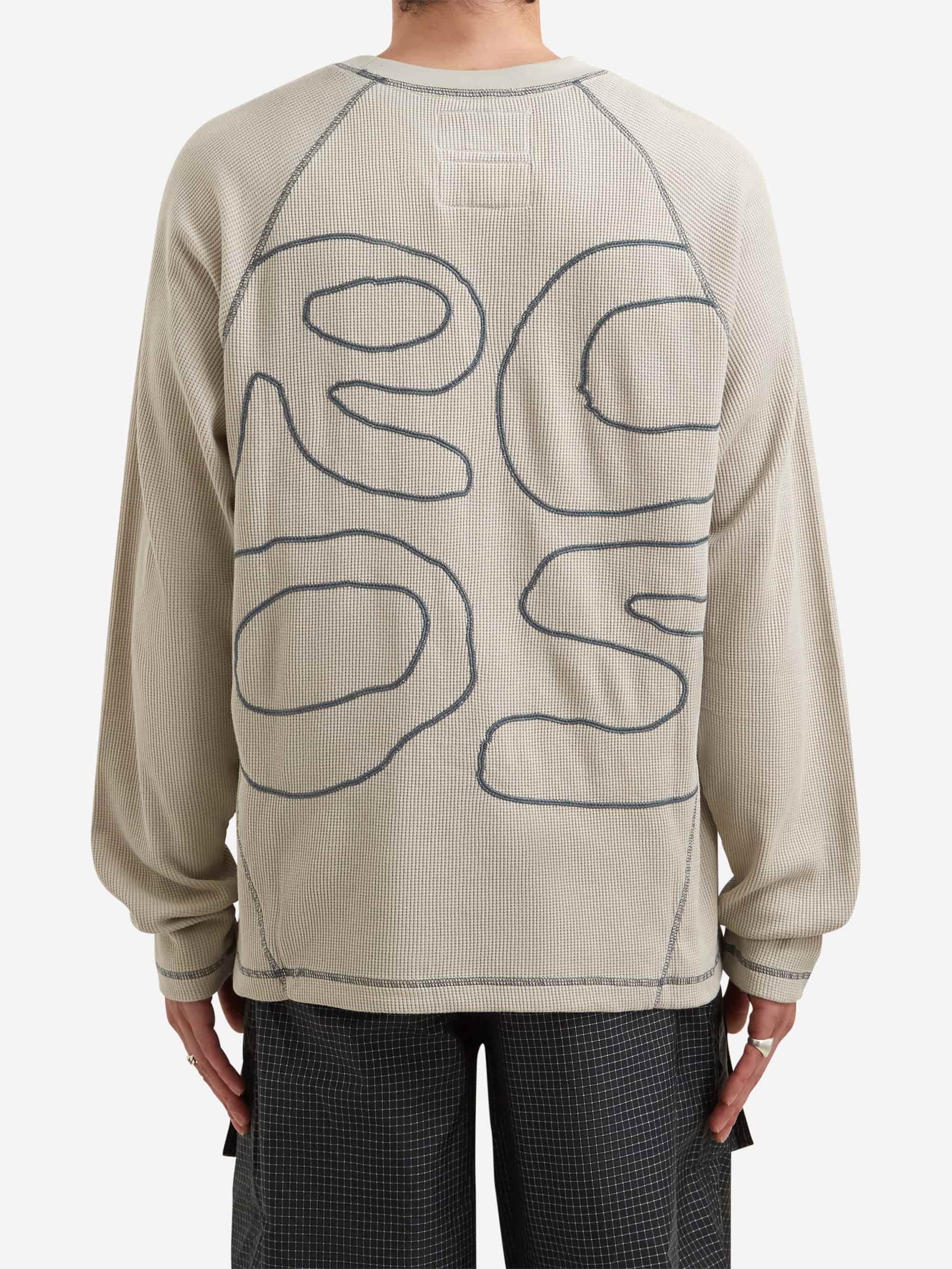 RCOS Stack Logo Waffleknit Longsleeve - Stone - Image 6