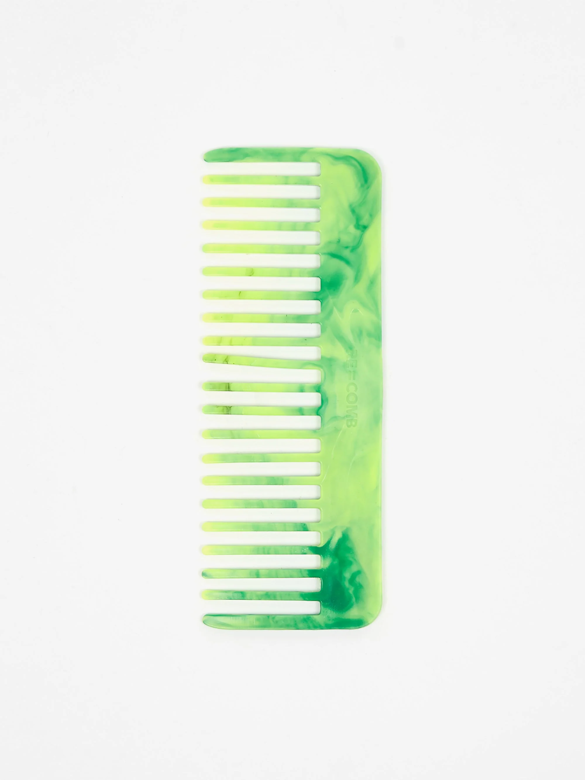 RE=COMB Recycled Plastic Flexible Hair Comb - Neon Green