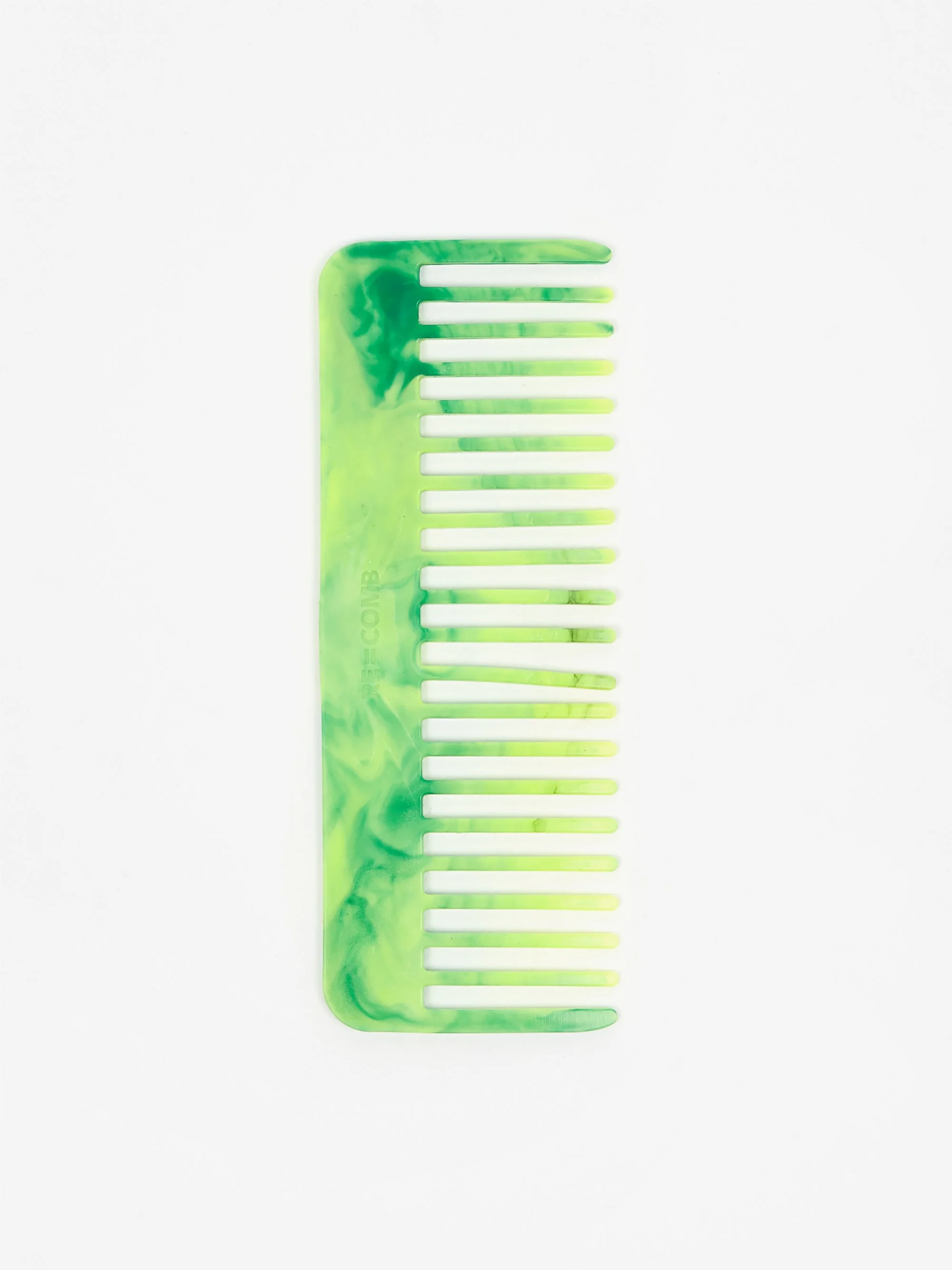 RE=COMB Recycled Plastic Flexible Hair Comb - Neon Green - Image 5
